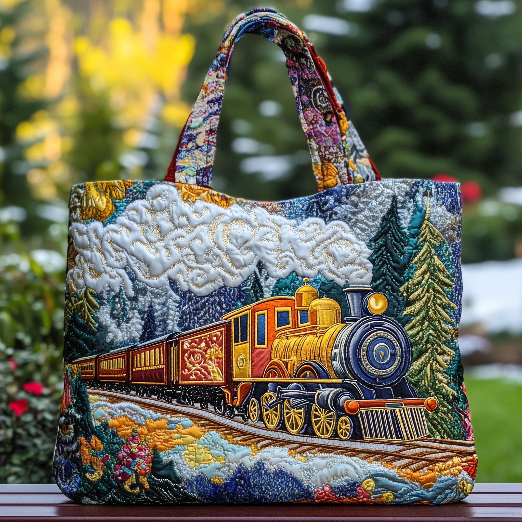 Train Quilted Tote Bag GFTOMA1212