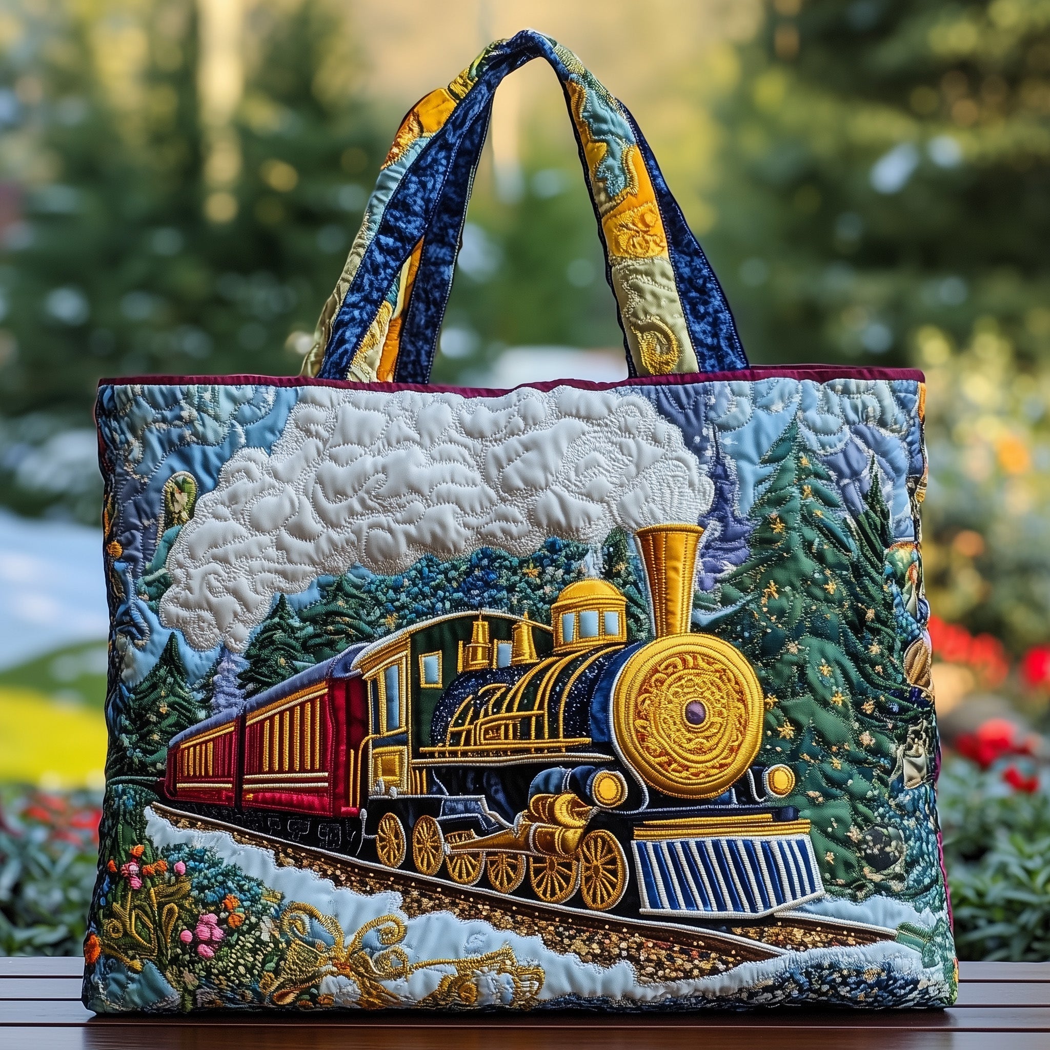 Train Quilted Tote Bag GFTOMA1213