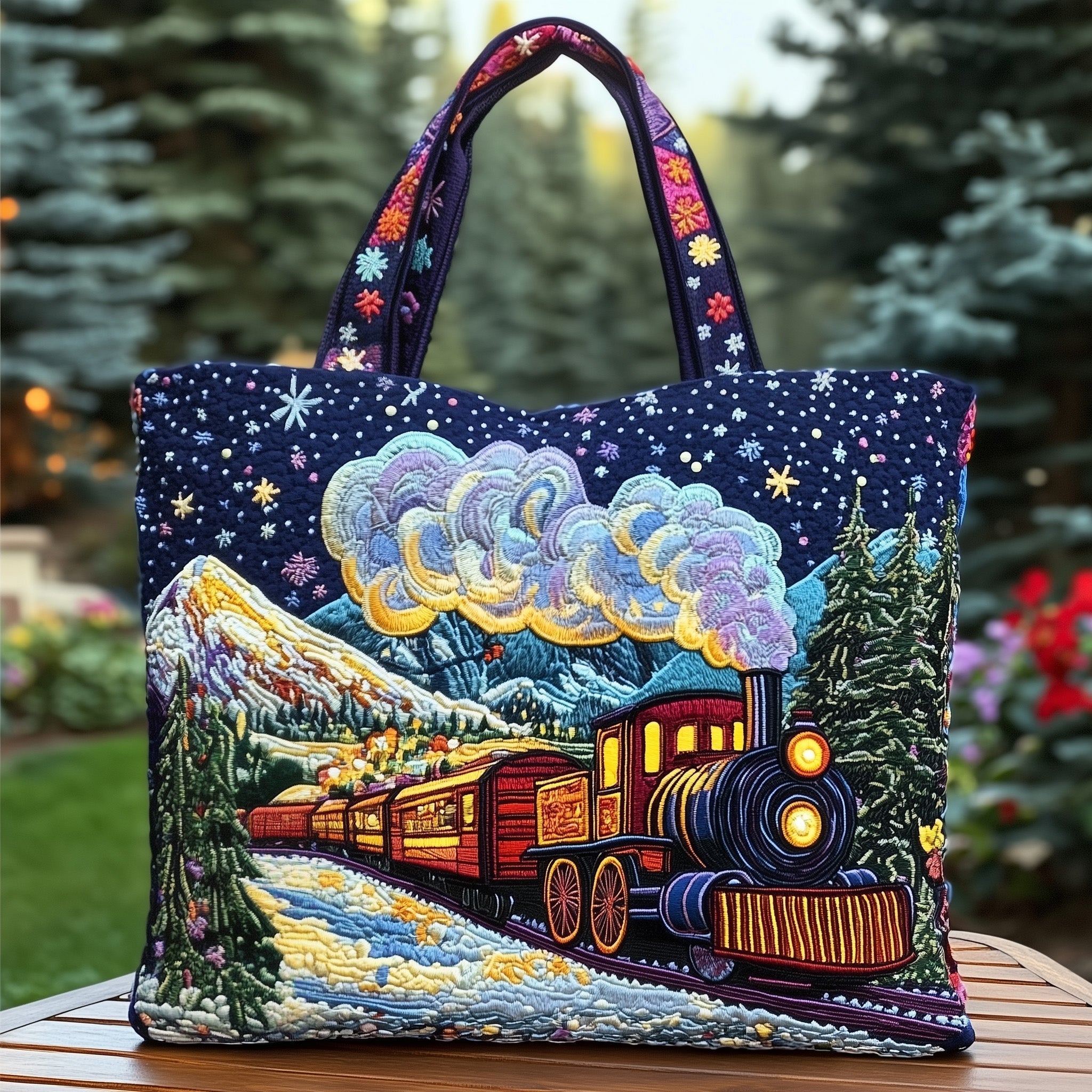 Train Quilted Tote Bag GFTOMA1220