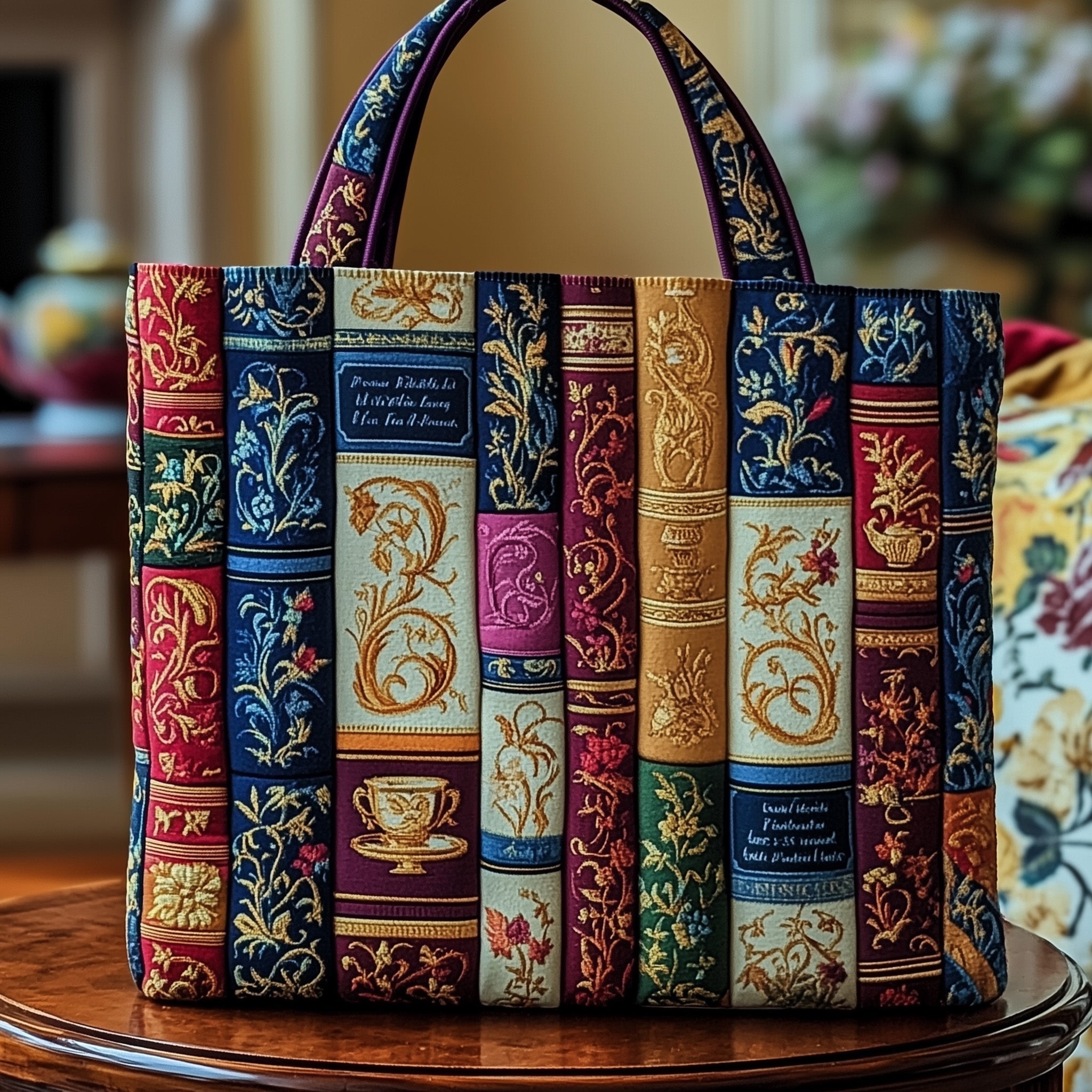 Cozy Book Quilted Tote Bag GFTOMA1570