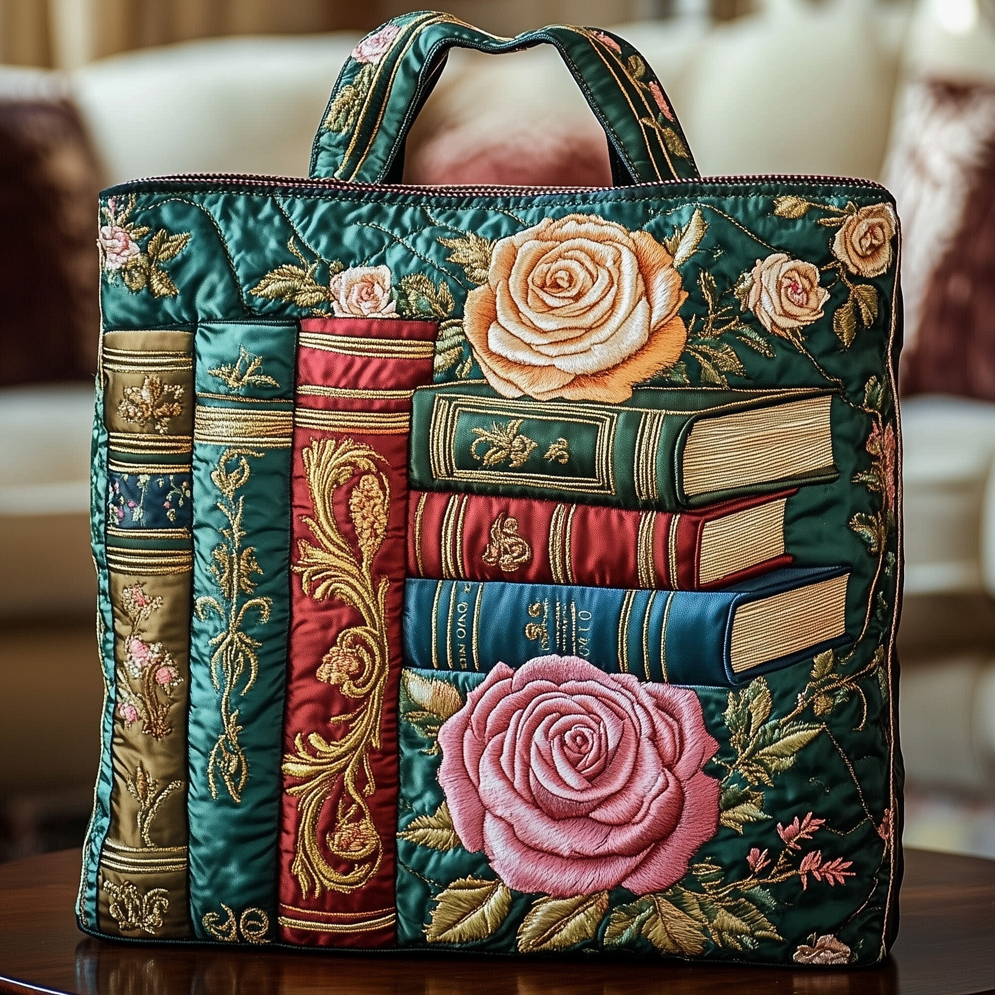 Cozy Book Quilted Tote Bag GFTOMA1572