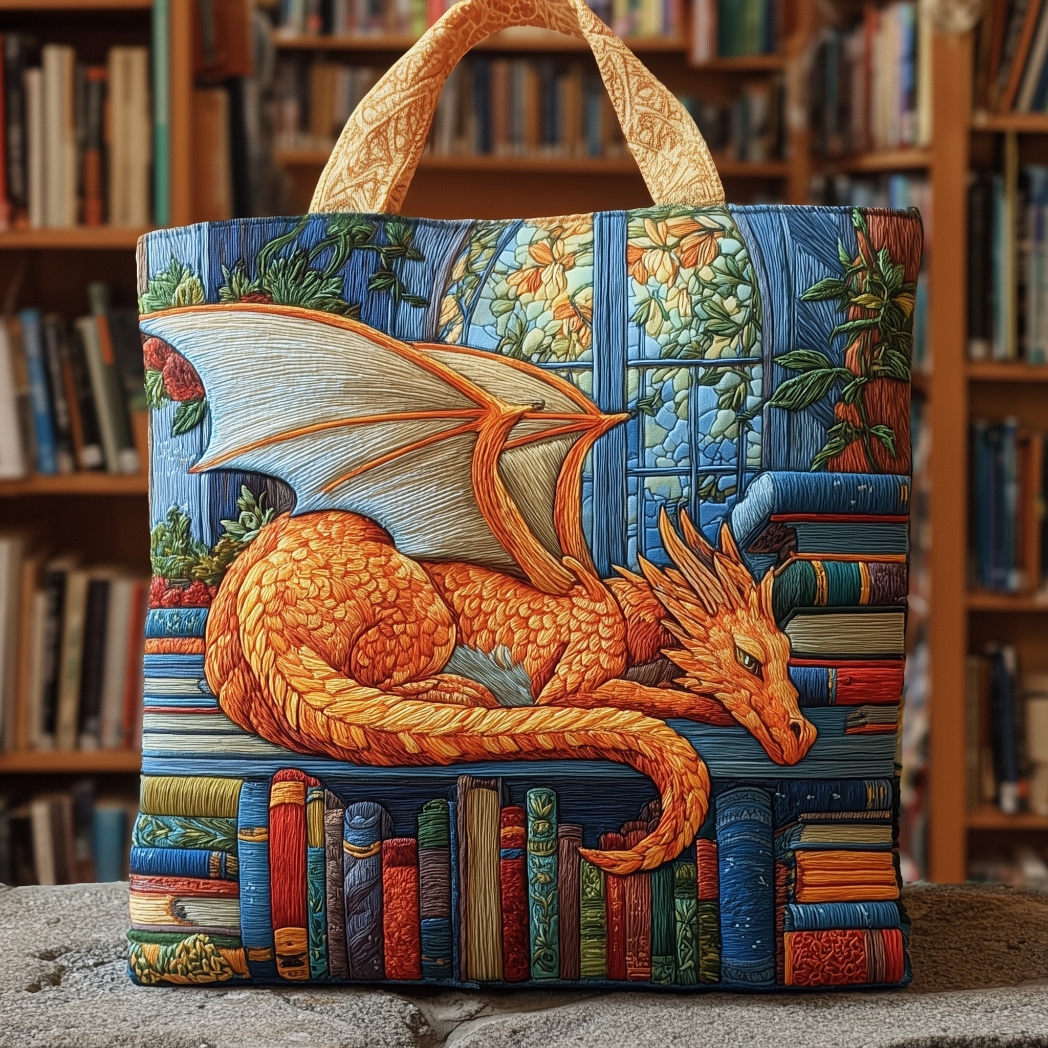 Dragon Quilted Tote Bag GFTOMA1725