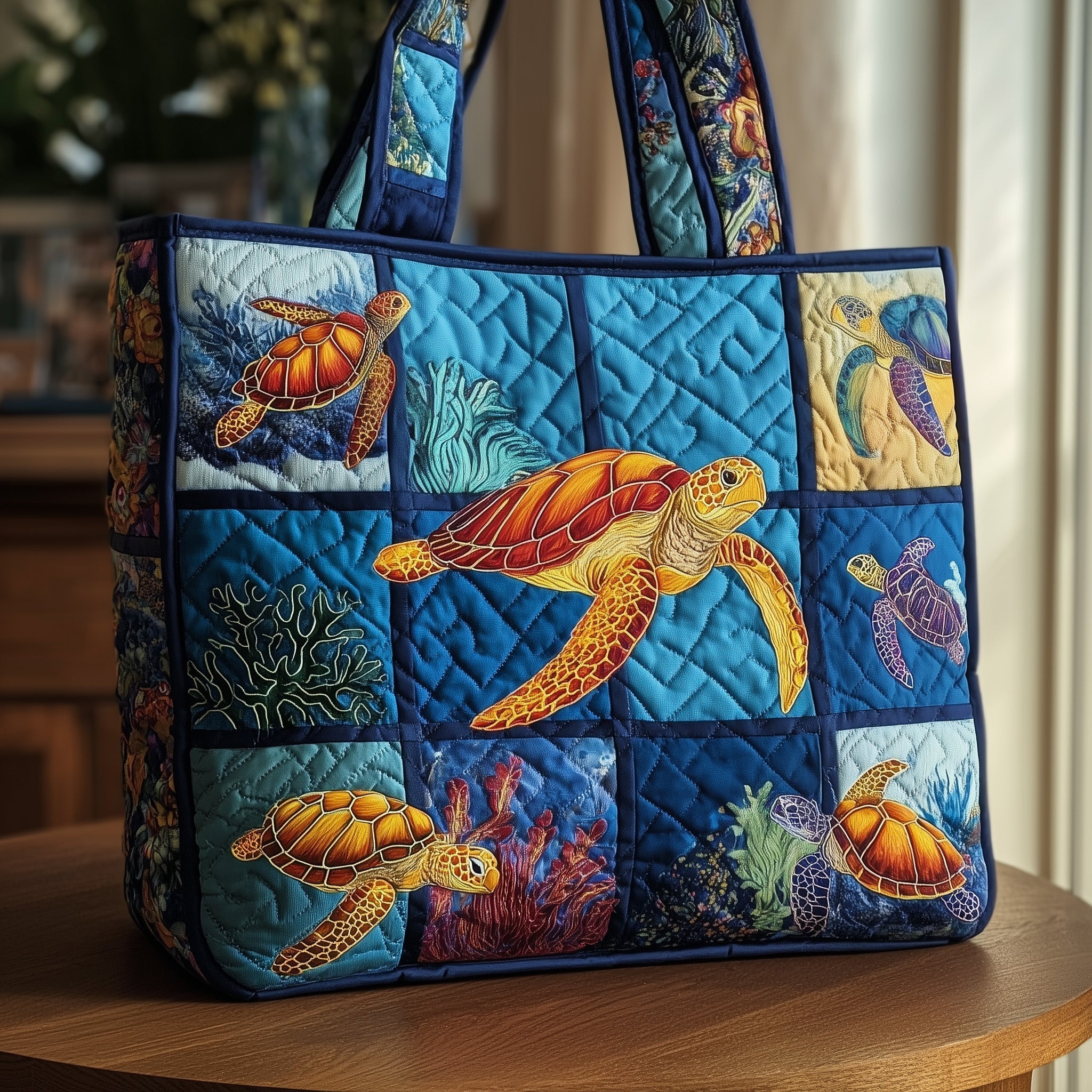 Turtle Quilted Tote Bag GFTOMA1797