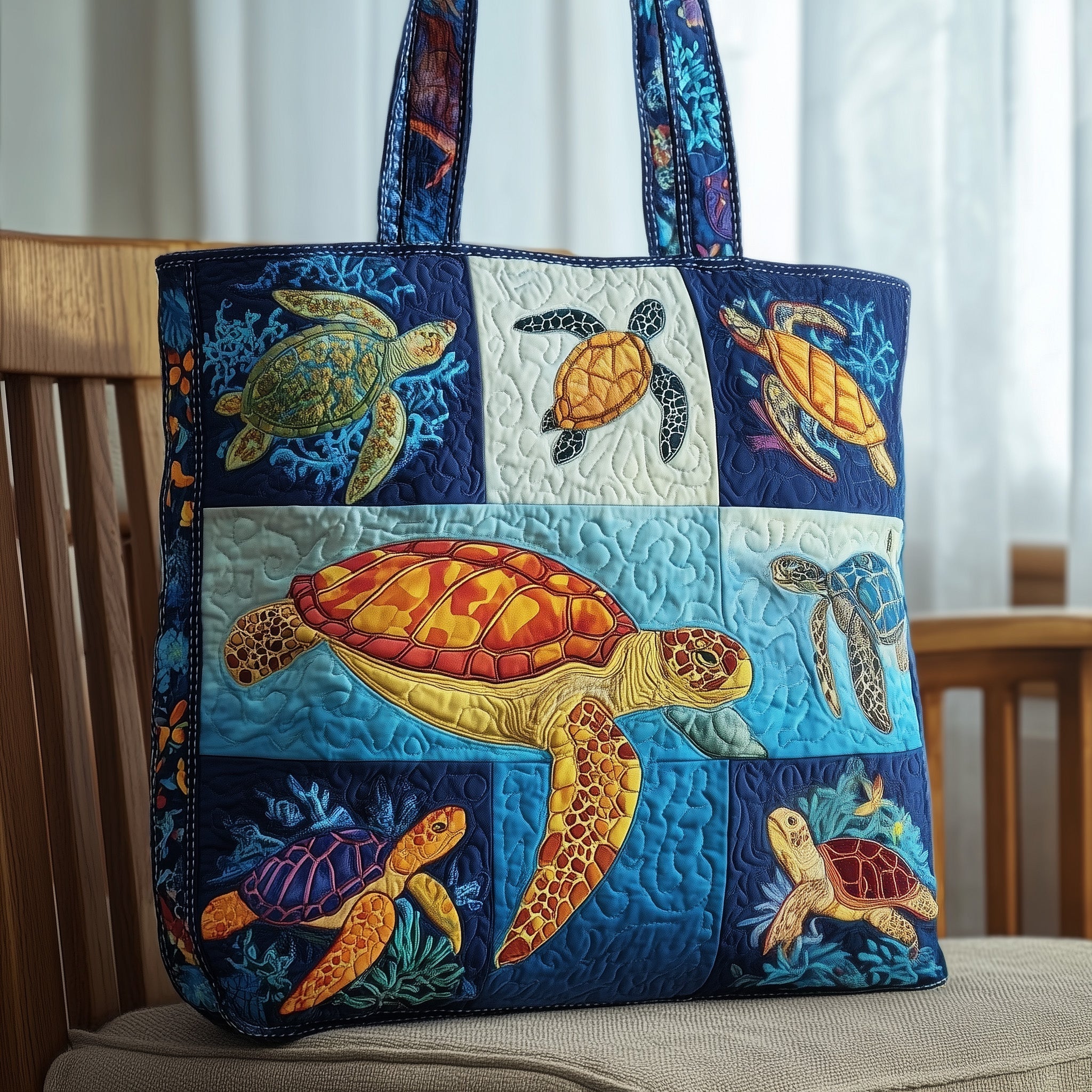 Turtle Quilted Tote Bag GFTOMA1798