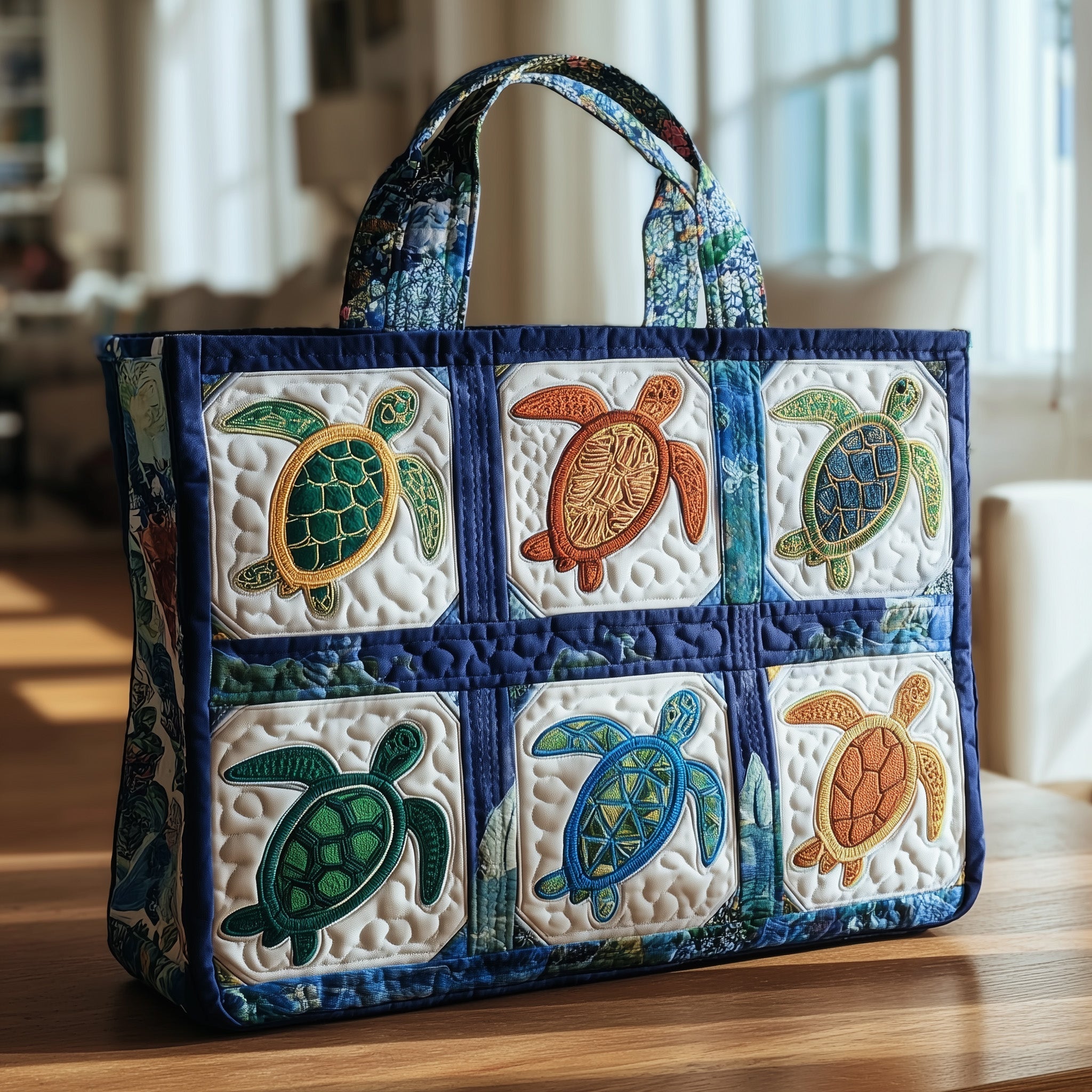 Turtle Quilted Tote Bag GFTOMA1806