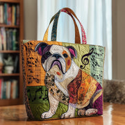 Bulldog Quilted Tote Bag GFTOMA1831