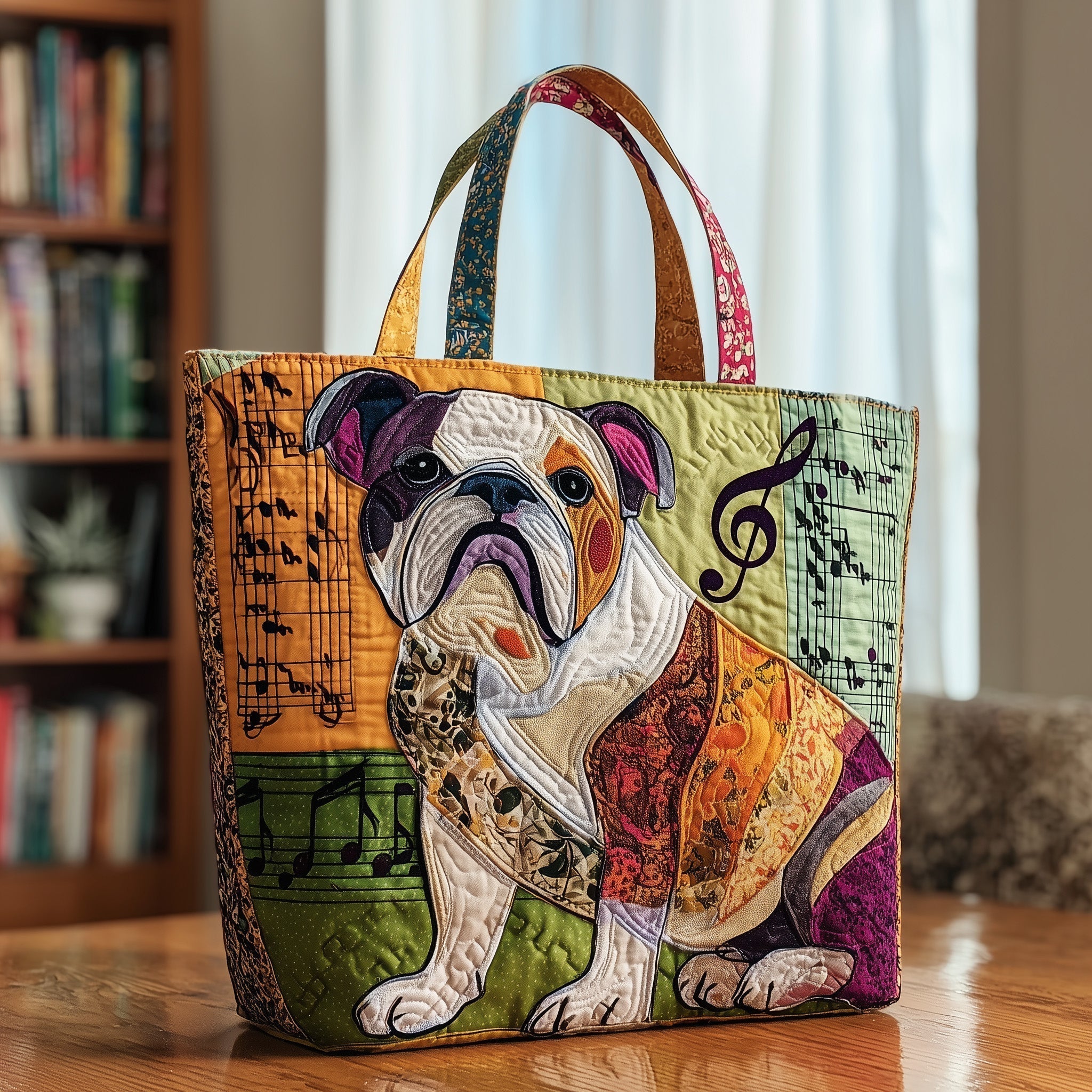 Bulldog Quilted Tote Bag GFTOMA1831