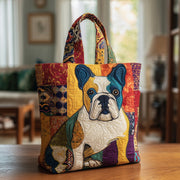 Bulldog Quilted Tote Bag GFTOMA1835