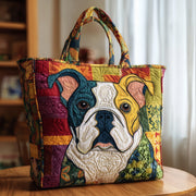 Bulldog Quilted Tote Bag GFTOMA1836