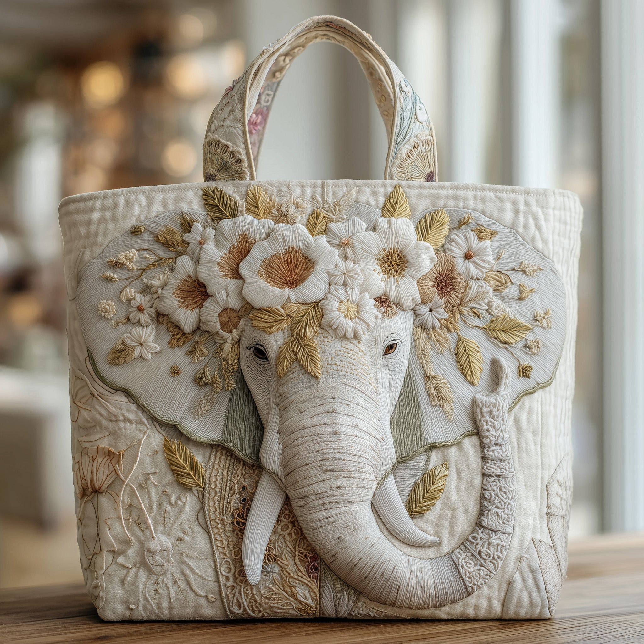 Elephant Quilted Tote Bag GFTOMA2305