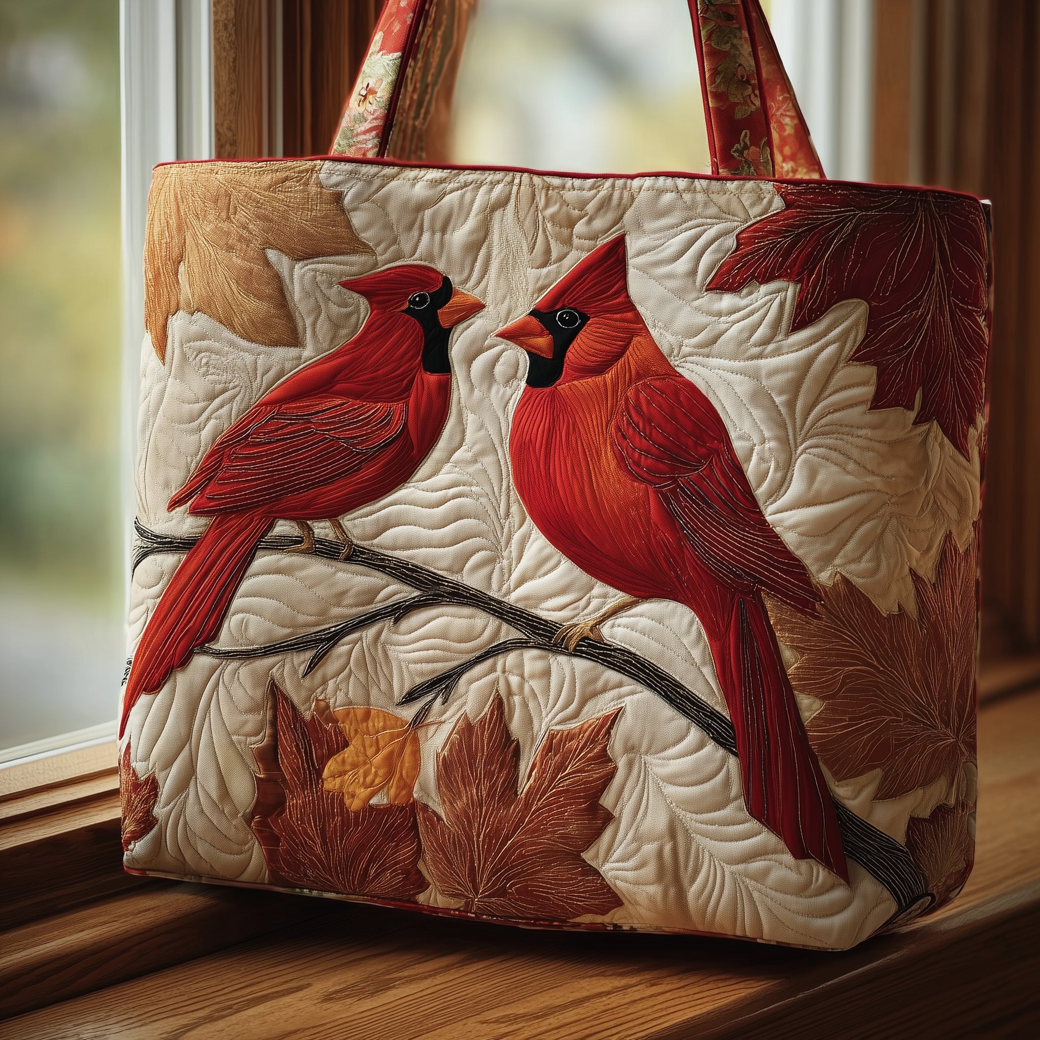 Autumn Cardinals Quilted Tote Bag GFTOMA2367