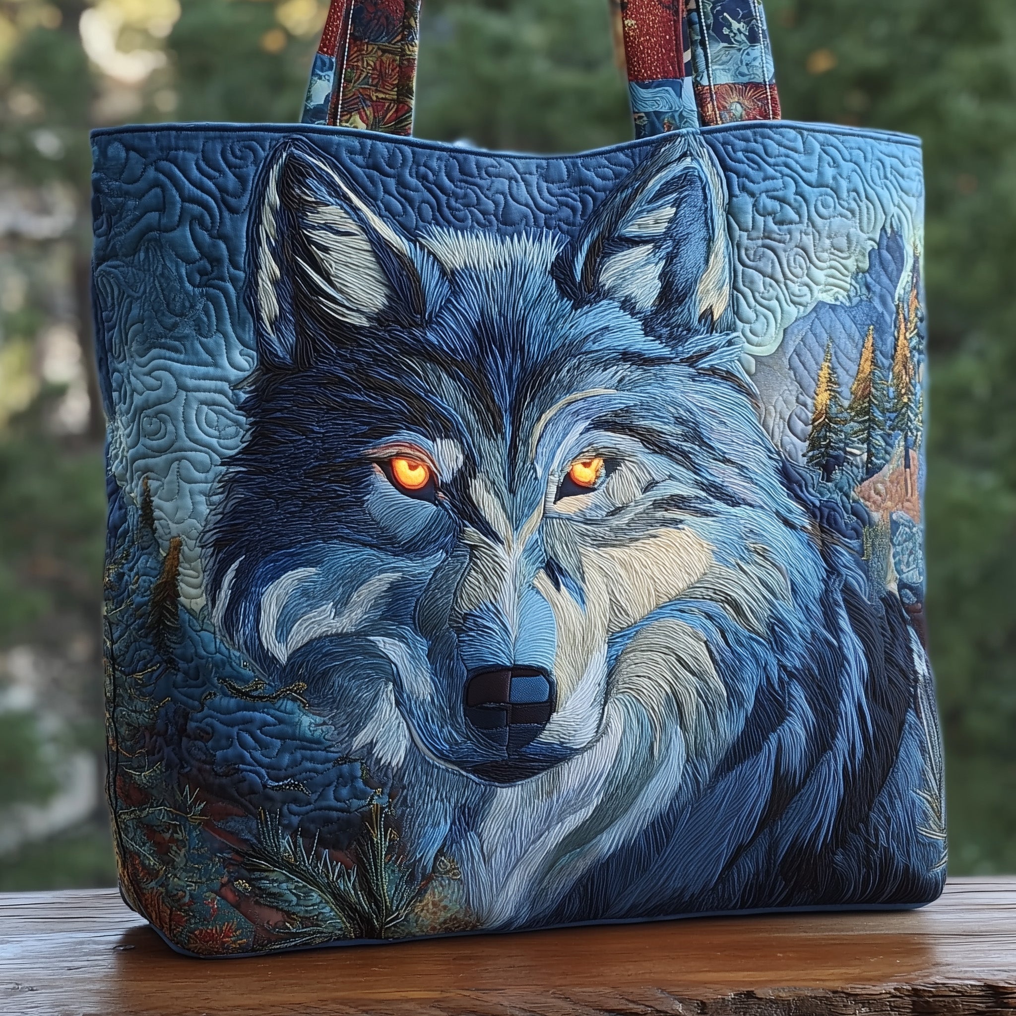 Wolf Quilted Tote Bag GFTOMA2460