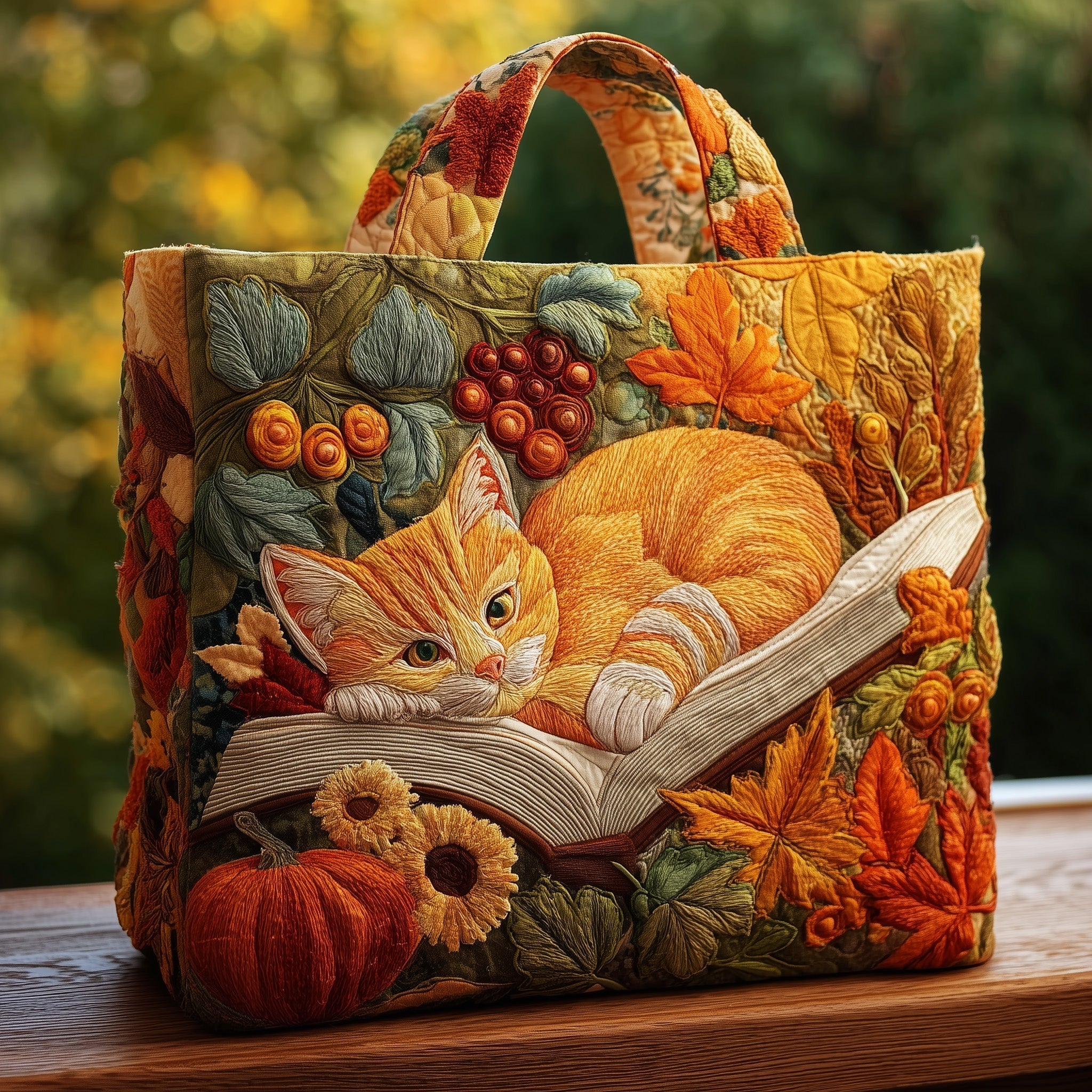 Cozy Cat Quilted Tote Bag GFTOMA2537
