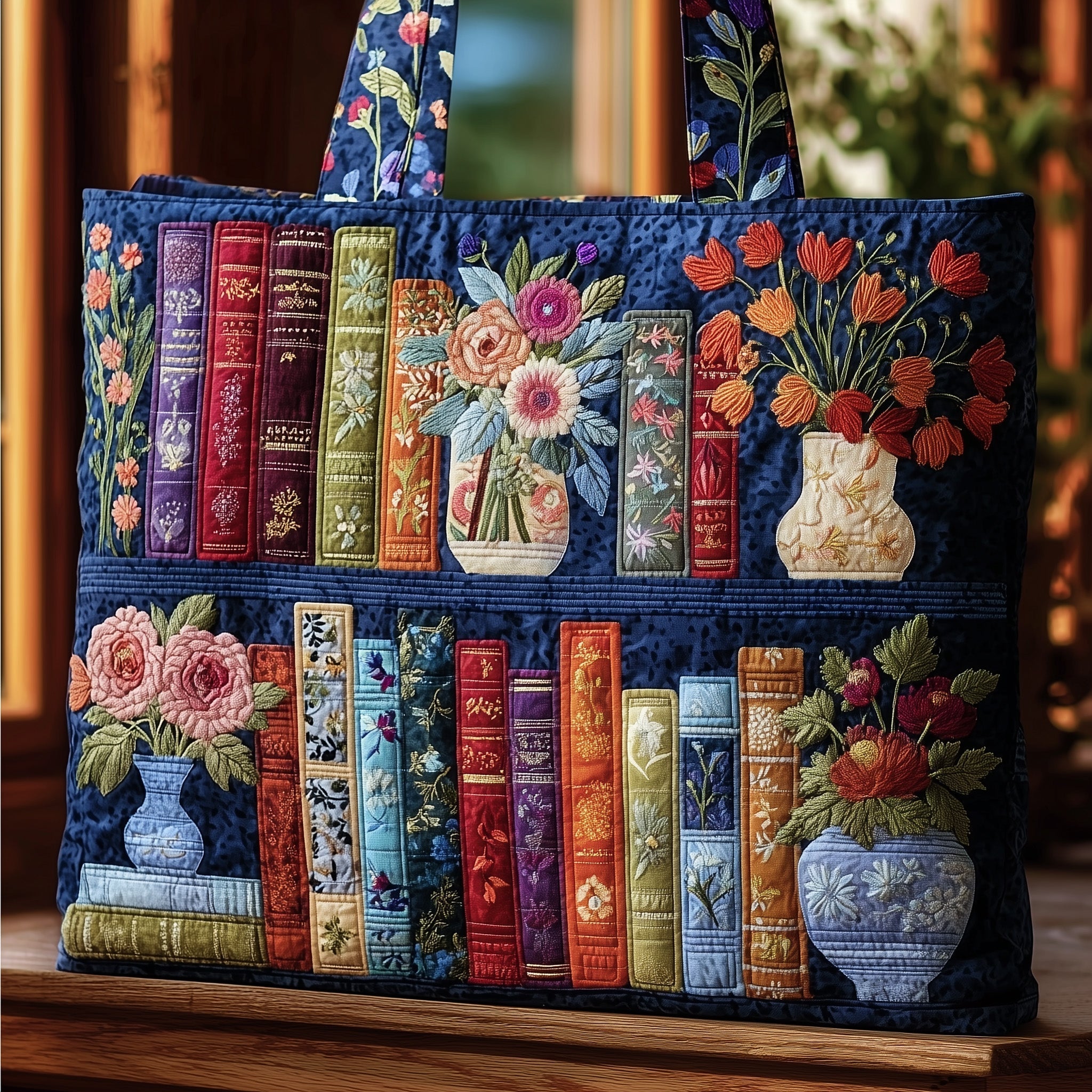 Cozy Book Quilted Tote Bag GFTOMA2573