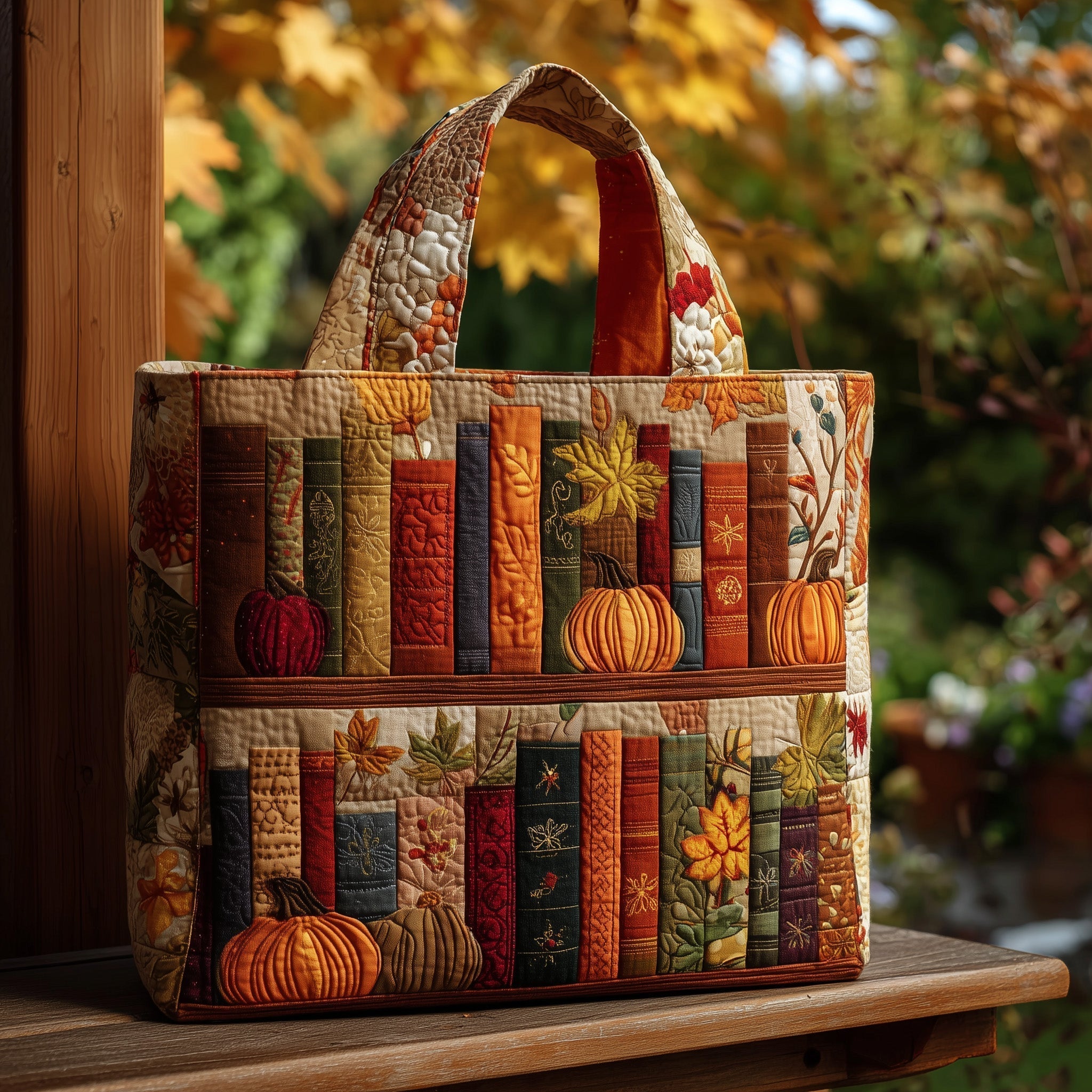 Cozy Library Quilted Tote Bag GFTOMA2578