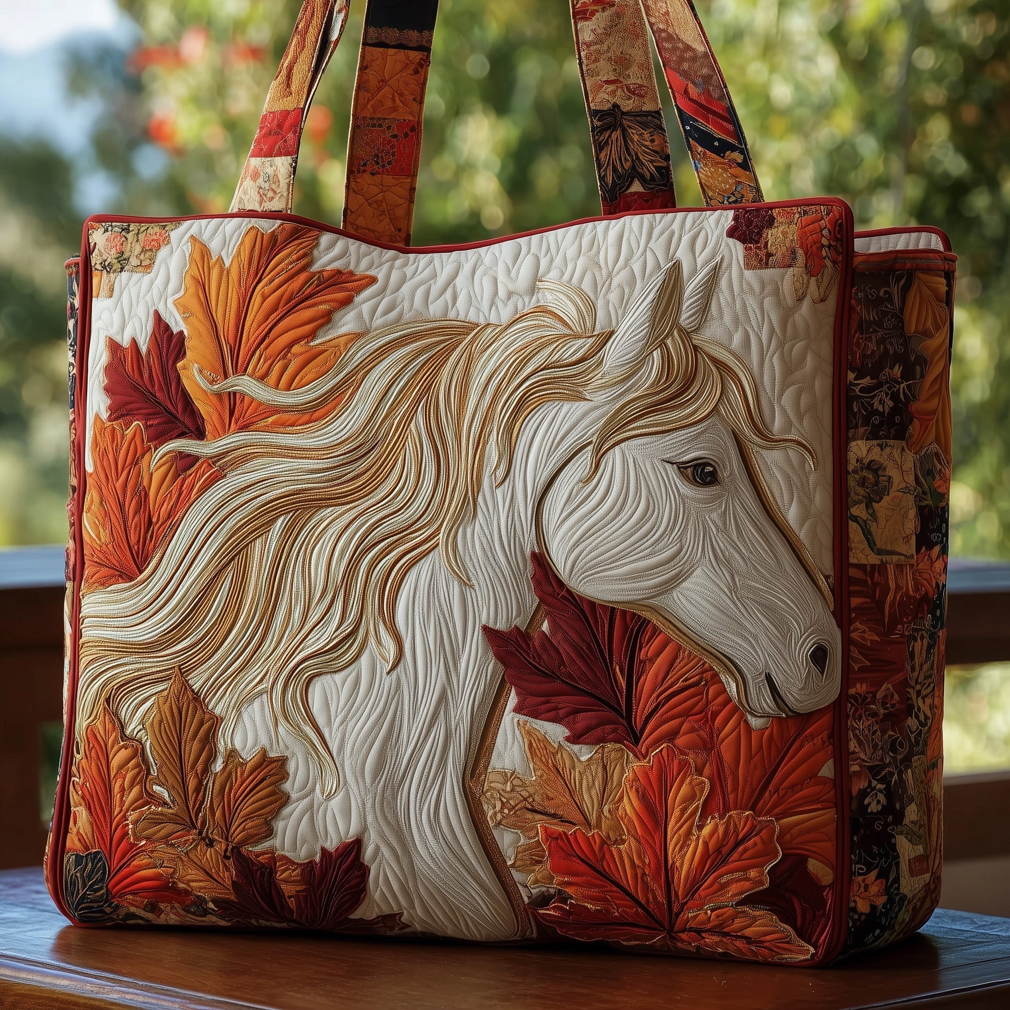 Mustang Leaf Quilted Tote Bag GFTOMA2626