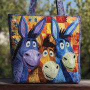 Whimsical Donkeys Quilted Tote Bag GFTOMA2630