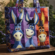 Whimsical Donkeys Quilted Tote Bag GFTOMA2634