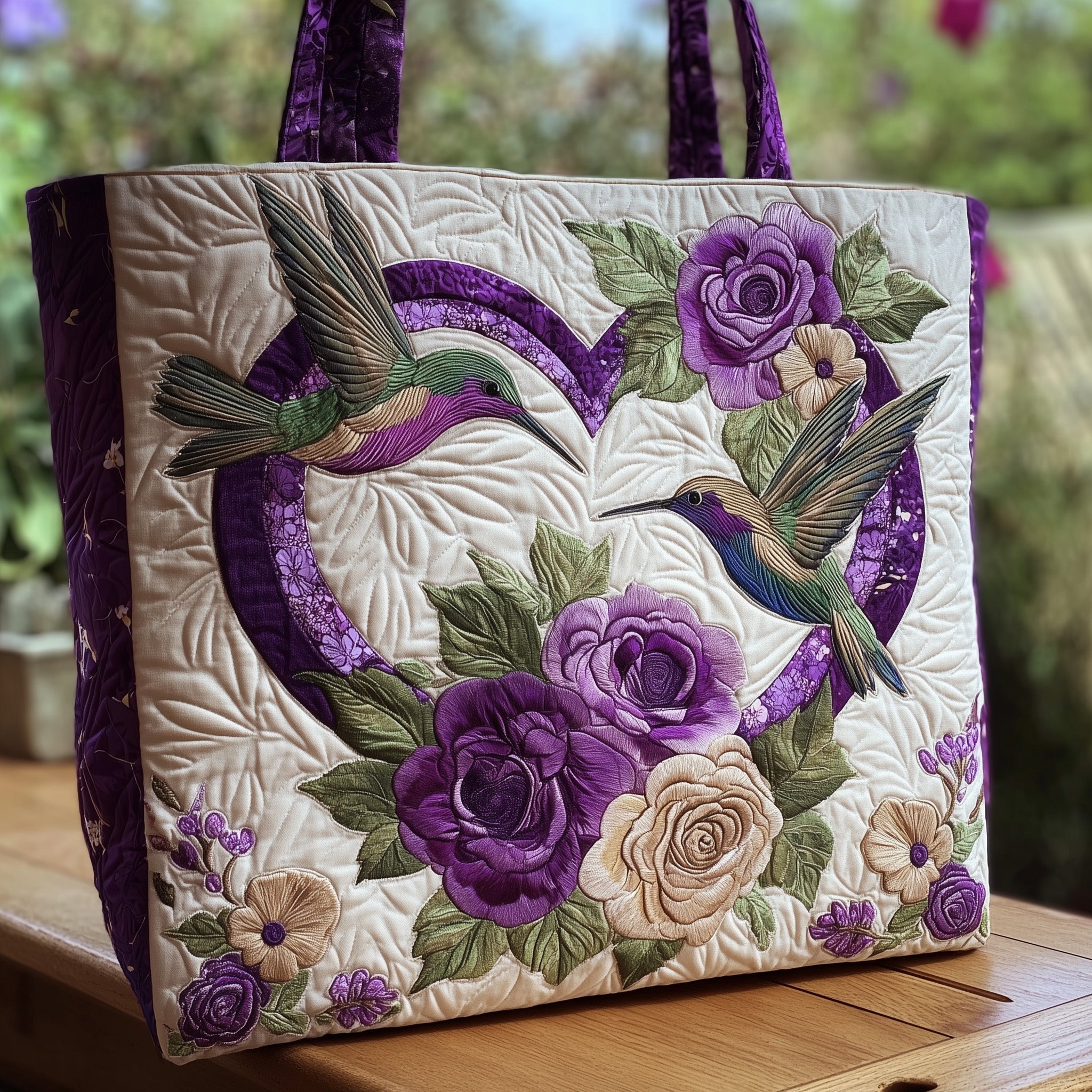Hummingbird Quilted Tote Bag GFTOMA2686