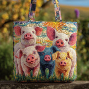 Happy Piggies Quilted Tote Bag GFTOMA2703