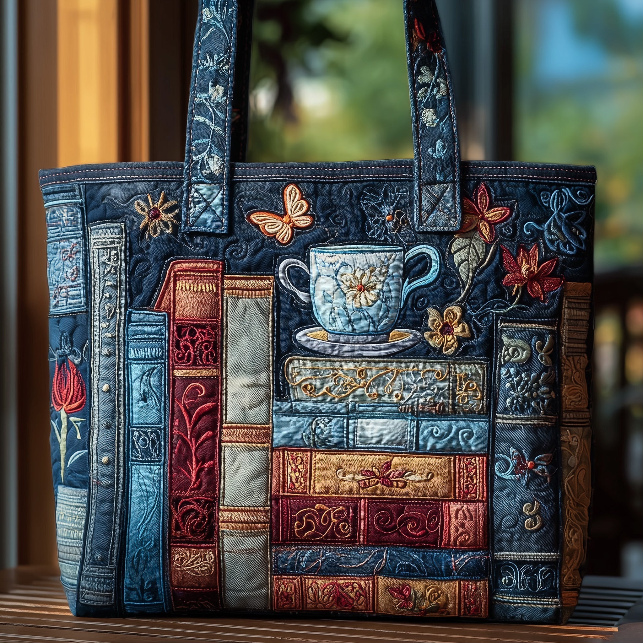 Cozy Book Quilted Tote Bag GFTOMA2781