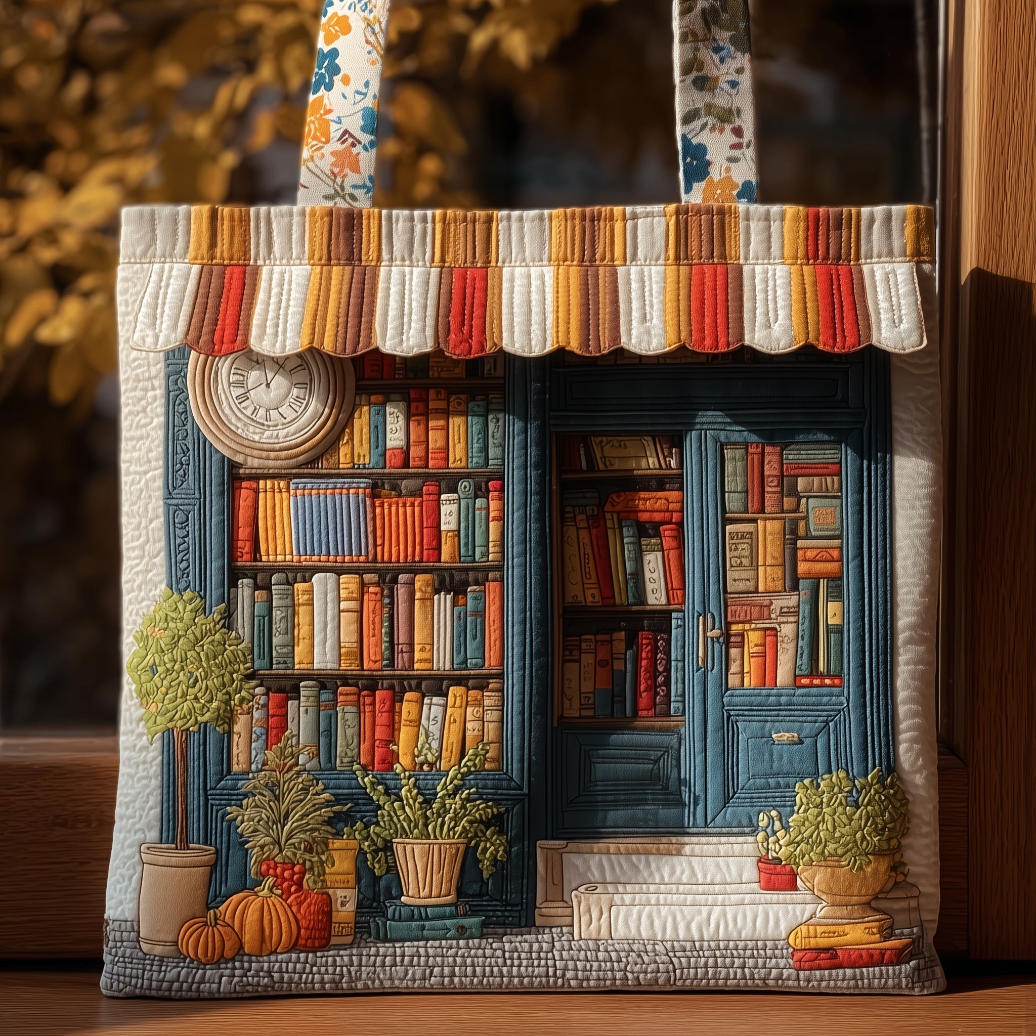 Fall Book Haven Quilted Tote Bag GFTOMA2788