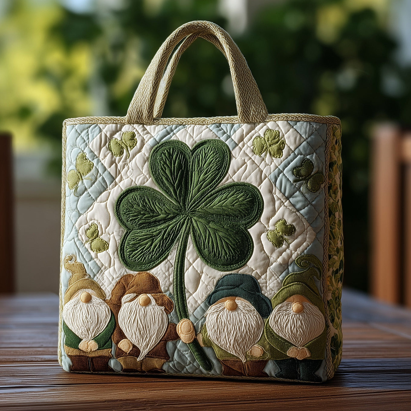 Irish Shamrock Quilted Tote Bag GFTOMA2850