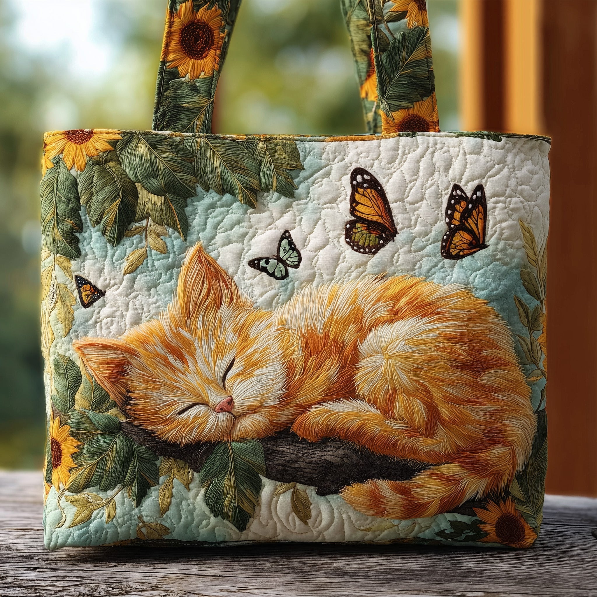 Dreamy Cat Quilted Tote Bag GFTOMA3055