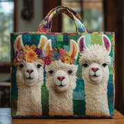 Llama Charm Quilted Tote Bag GFTOMA3362