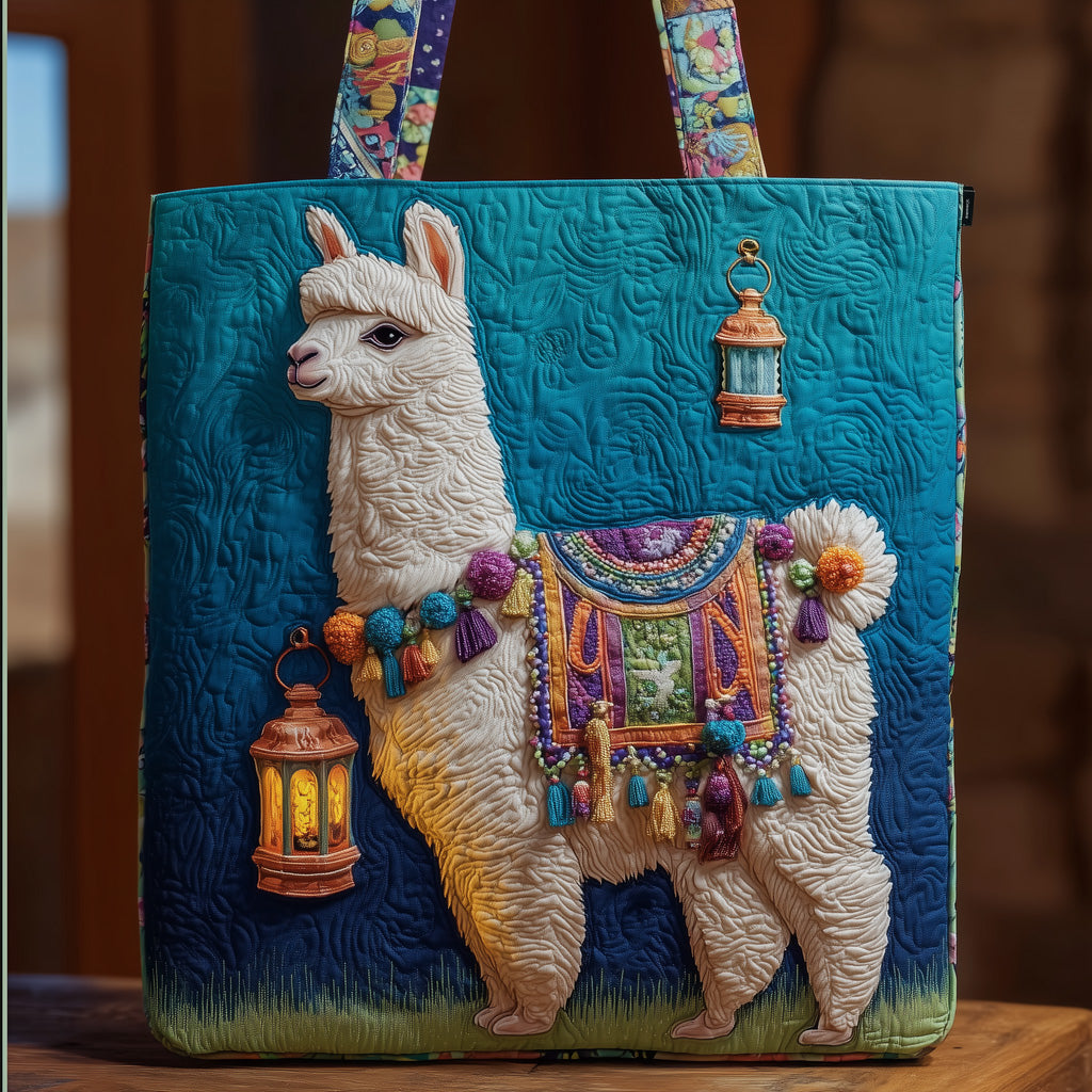 Llama Charm Quilted Tote Bag GFTOMA3365