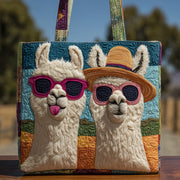 Llama Charm Quilted Tote Bag GFTOMA3366