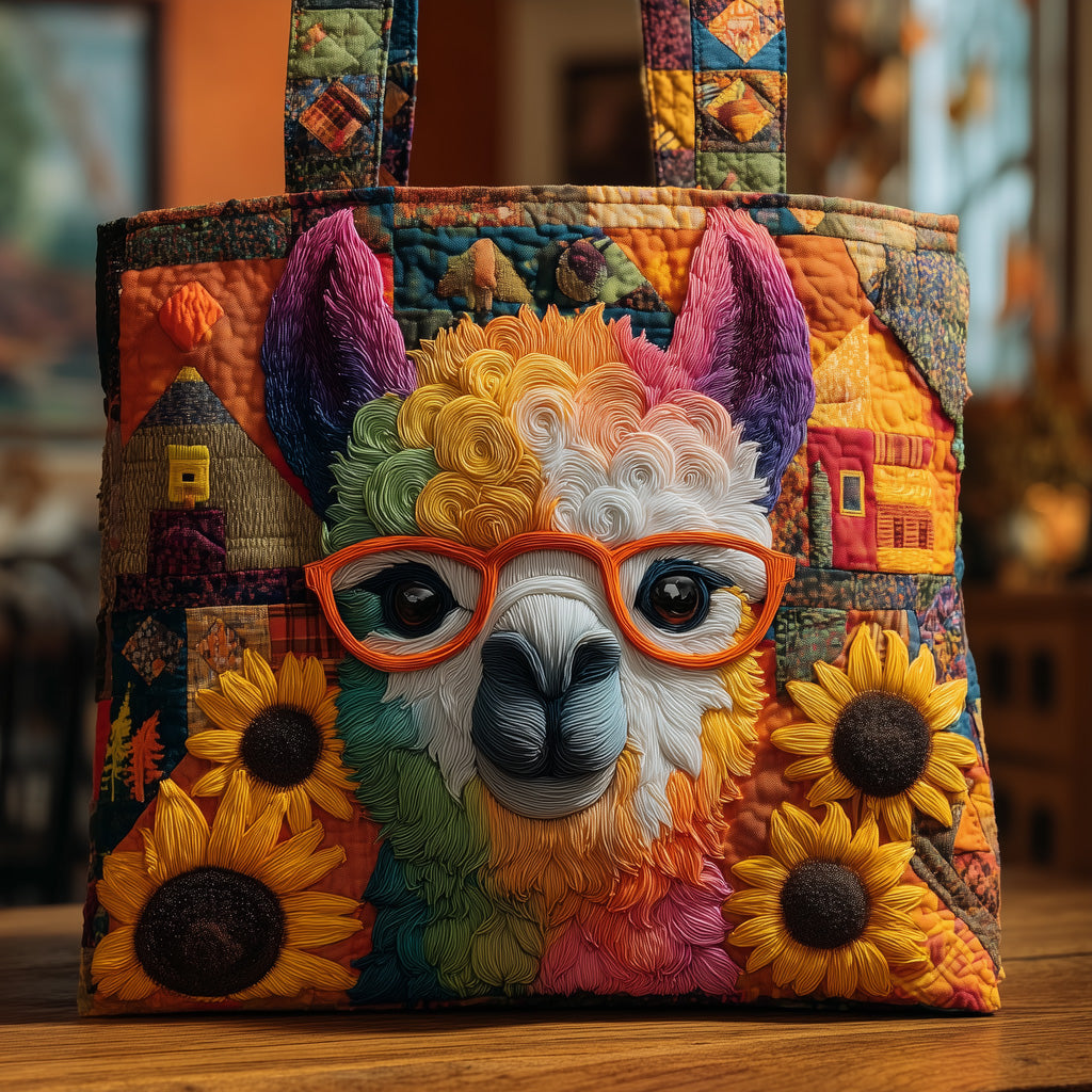 Llama Charm Quilted Tote Bag GFTOMA3367