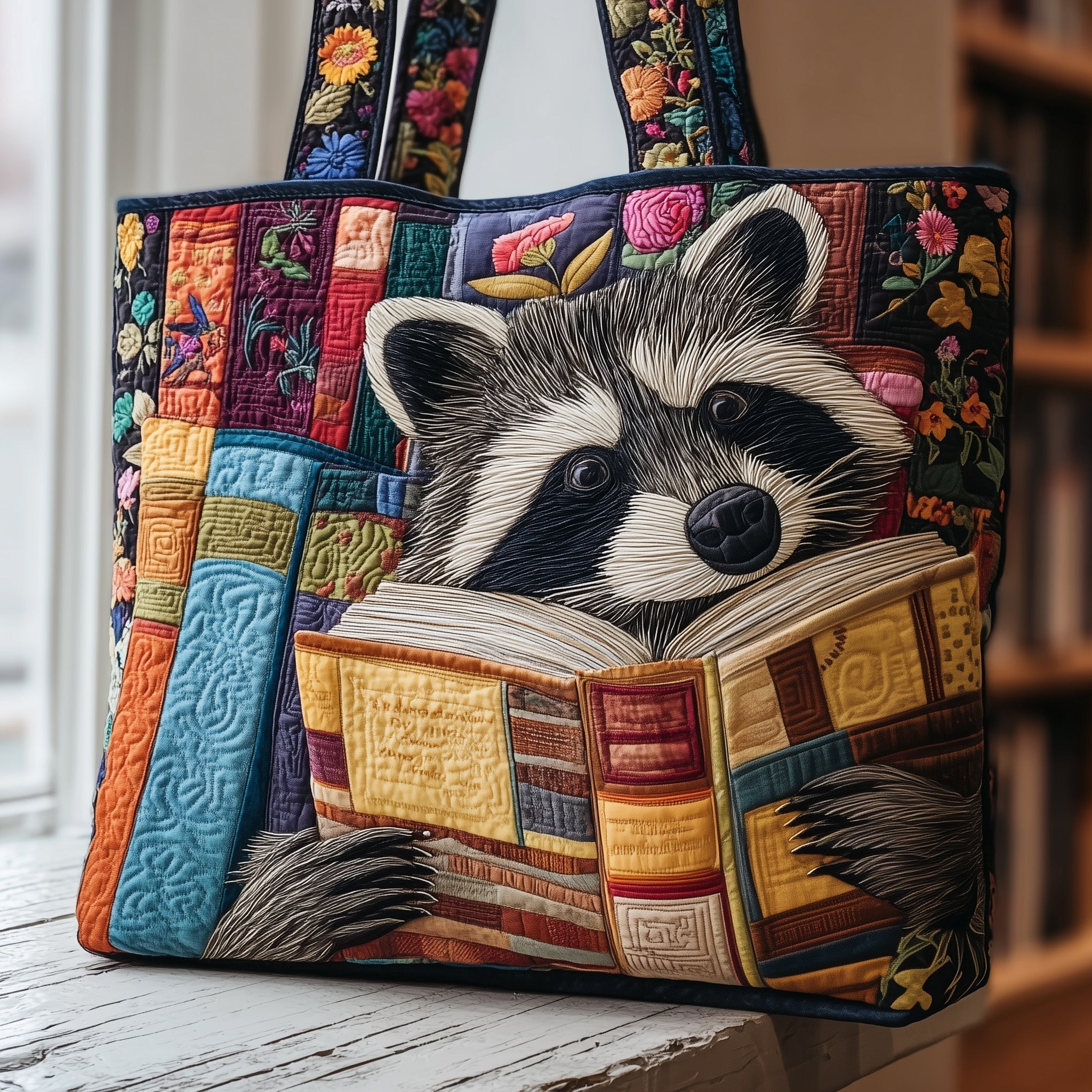 Raccoons Quilted Tote Bag GFTOMA3574
