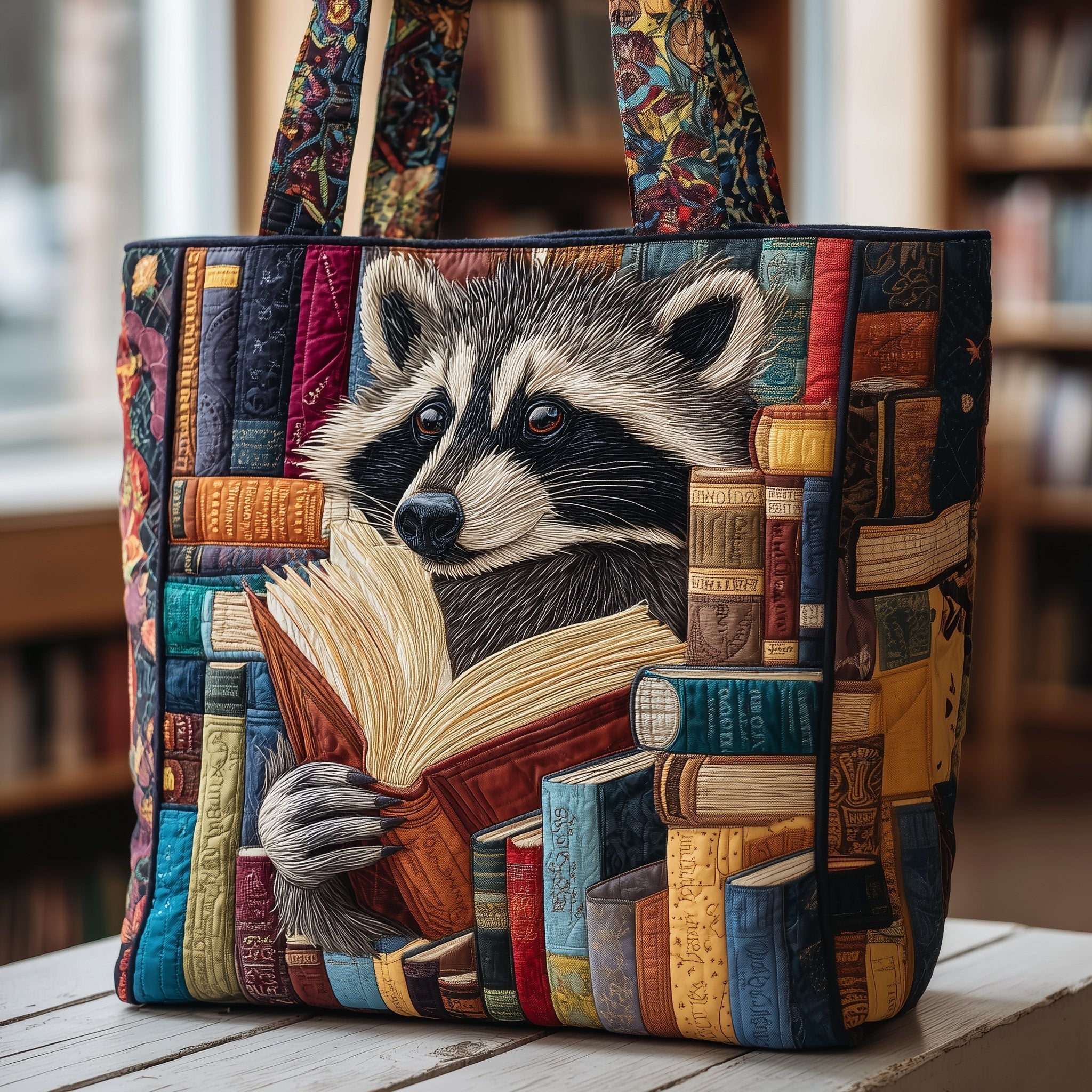 Raccoons Quilted Tote Bag GFTOMA3575