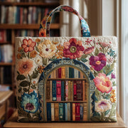 Floral Bookish Quilted Tote Bag GFTOMA3583