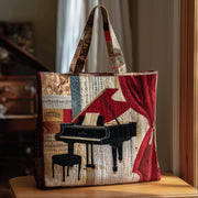 Piano Notes Quilted Tote Bag GFTOMA3606