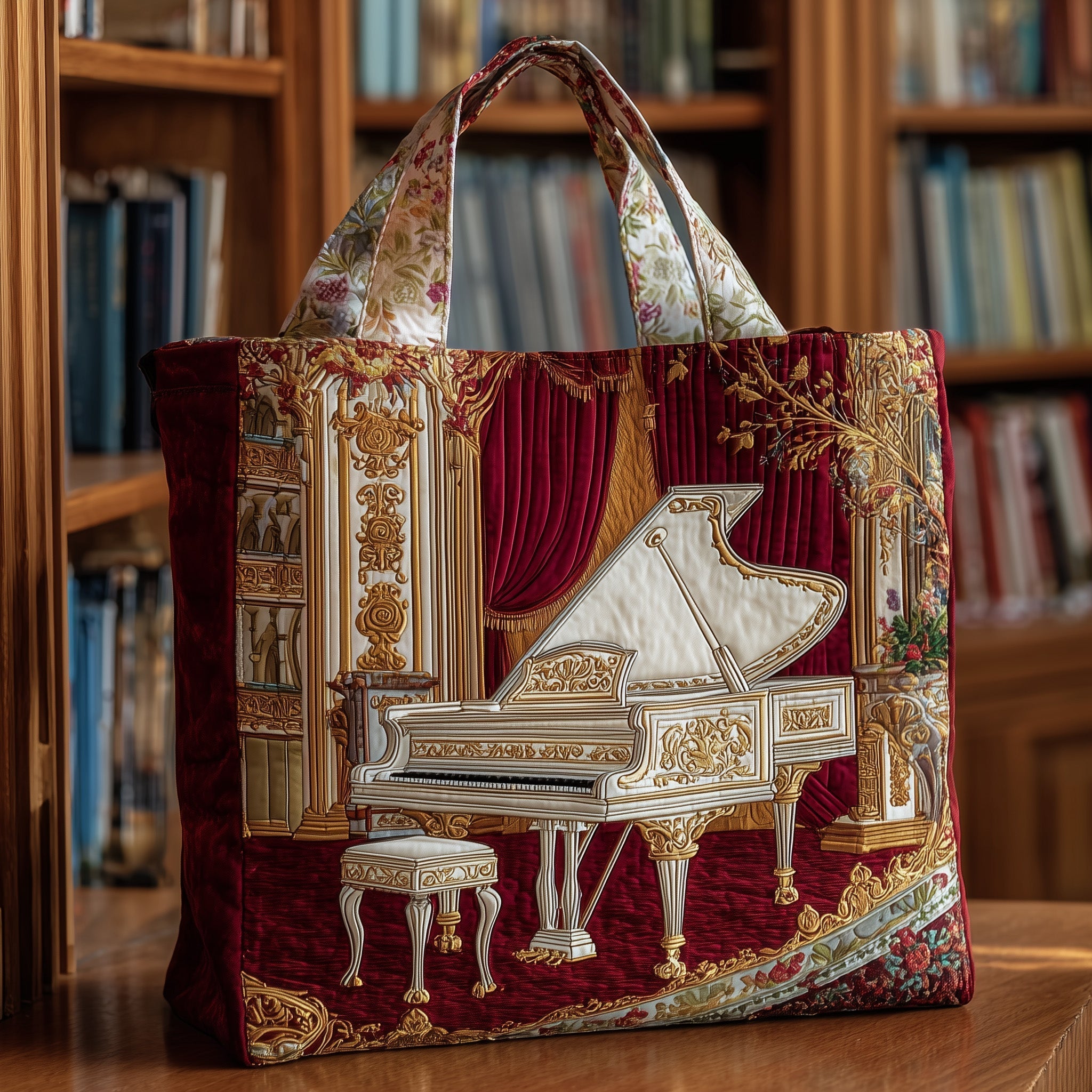 Piano Notes Quilted Tote Bag GFTOMA3608