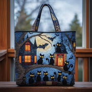 Midnight Cat Quilted Tote Bag GFTOMA4019