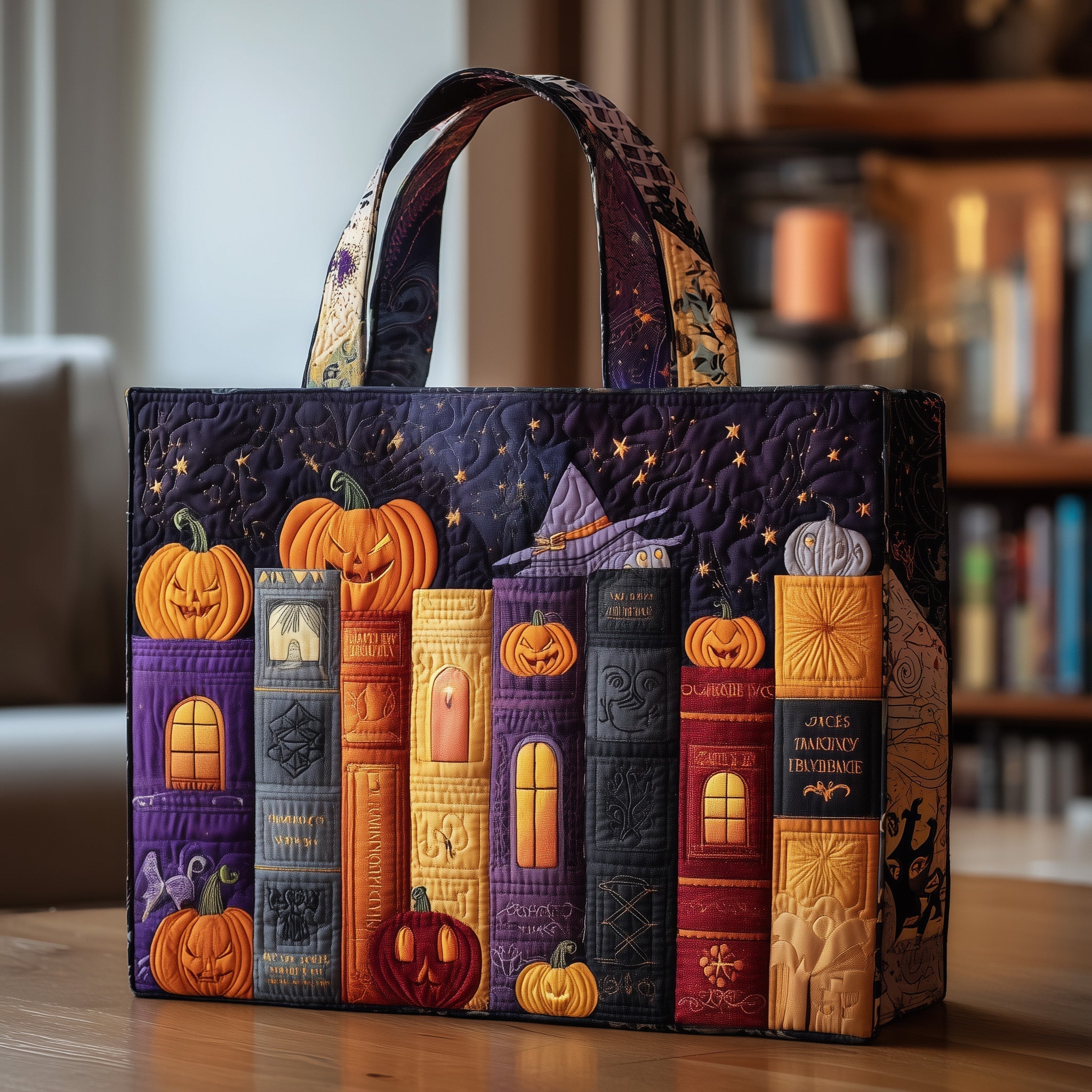 Magical Books Quilted Tote Bag GFTOMA4057