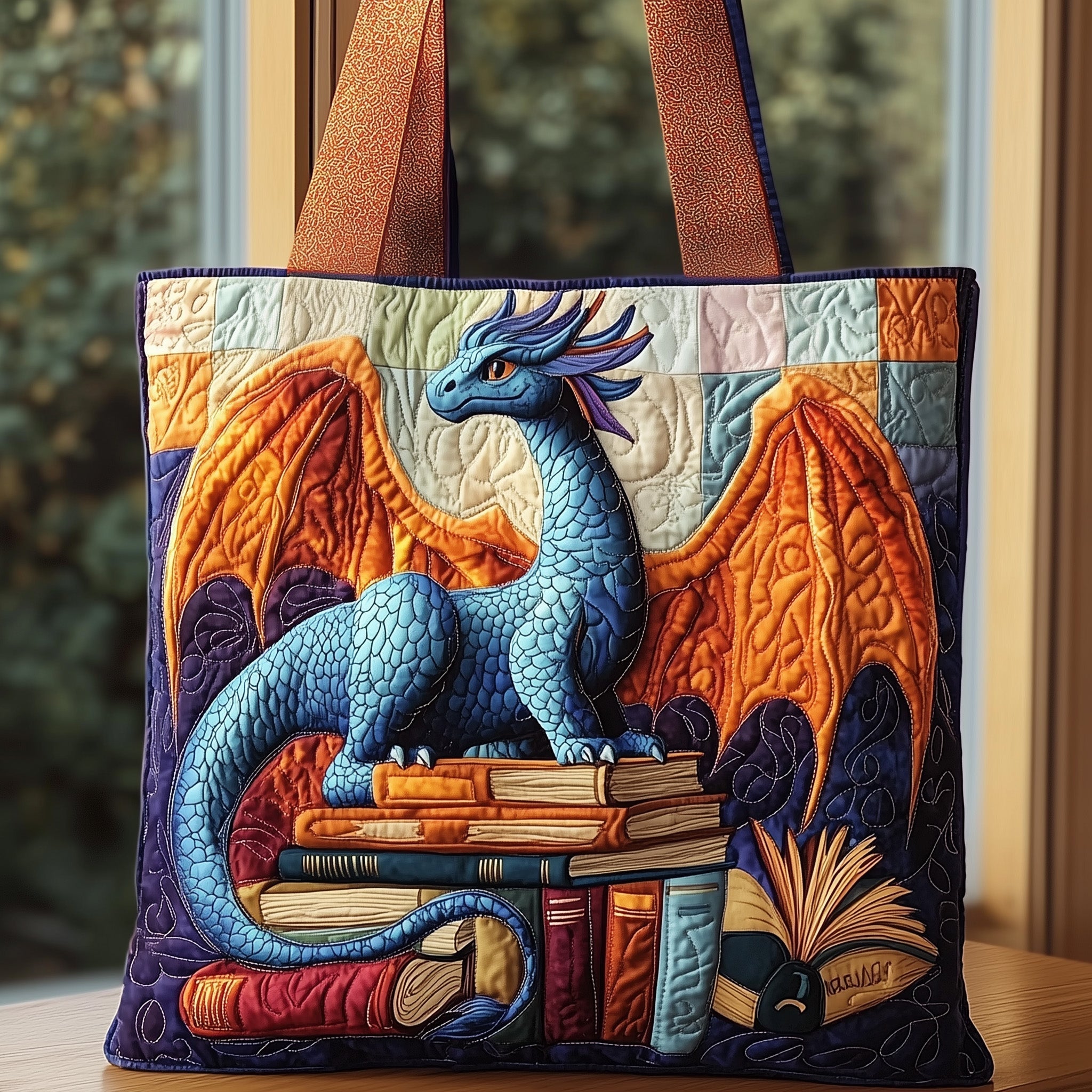 Cozy Dragon Quilted Tote Bag GFTOMA4325