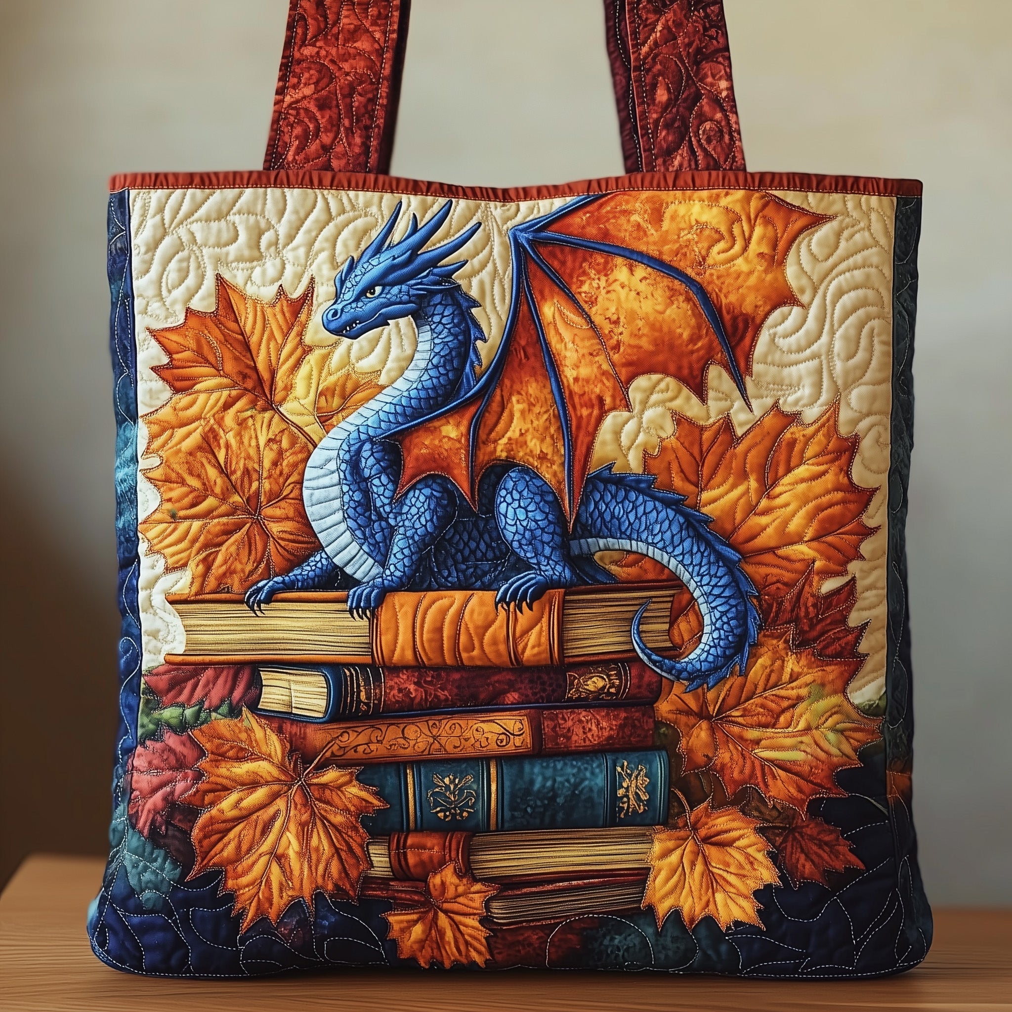 Cozy Dragon Quilted Tote Bag GFTOMA4326
