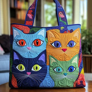 Whimsical Cat Quilted Tote Bag GFTOMA4474