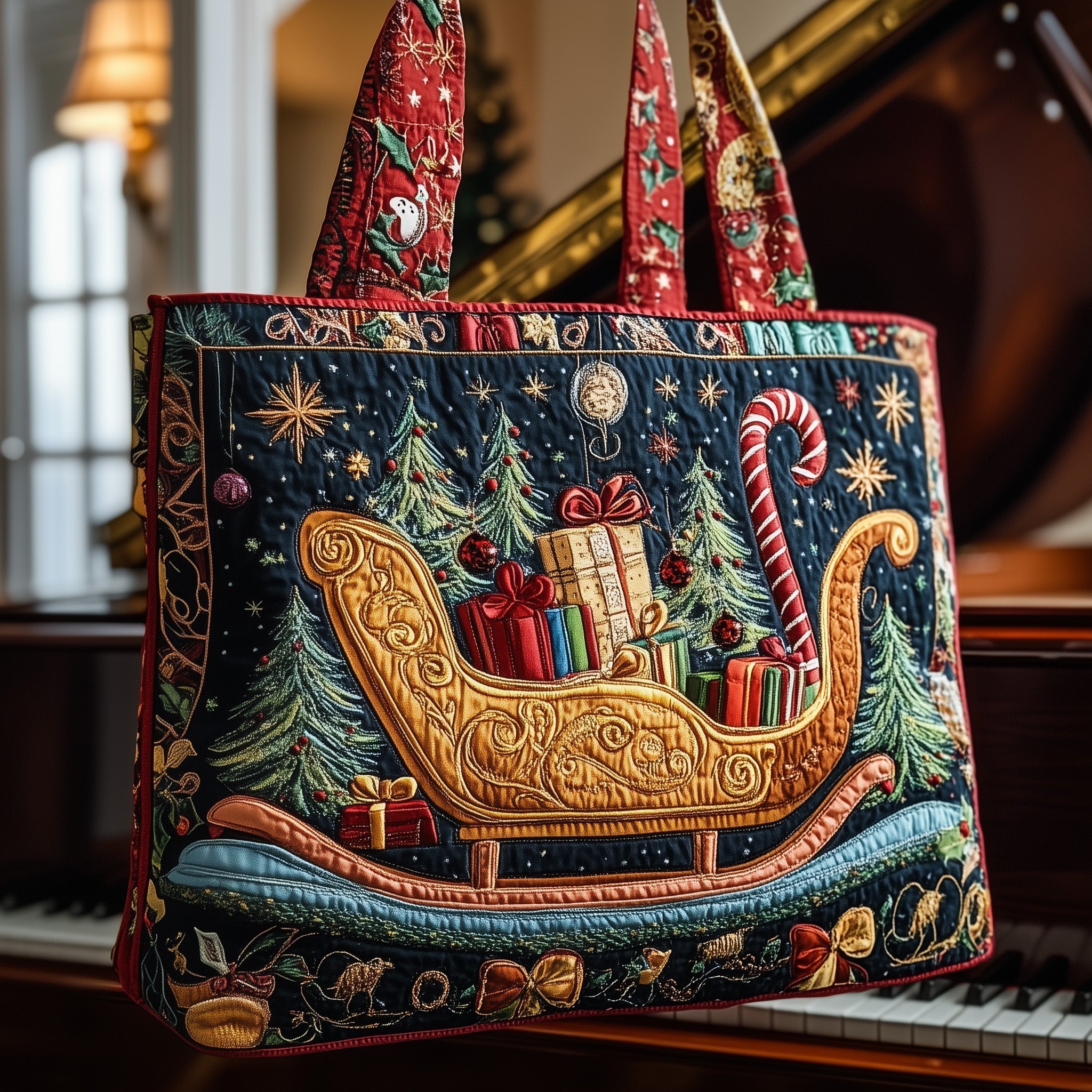 Christmas Time Quilted Tote Bag GFTOMA4501