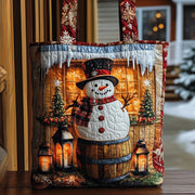 Jolly Snowman Quilted Tote Bag GFTOMA4547