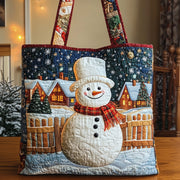 Jolly Snowman Quilted Tote Bag GFTOMA4549