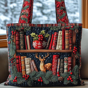 Christmas Library Quilted Tote Bag GFTOMA4573