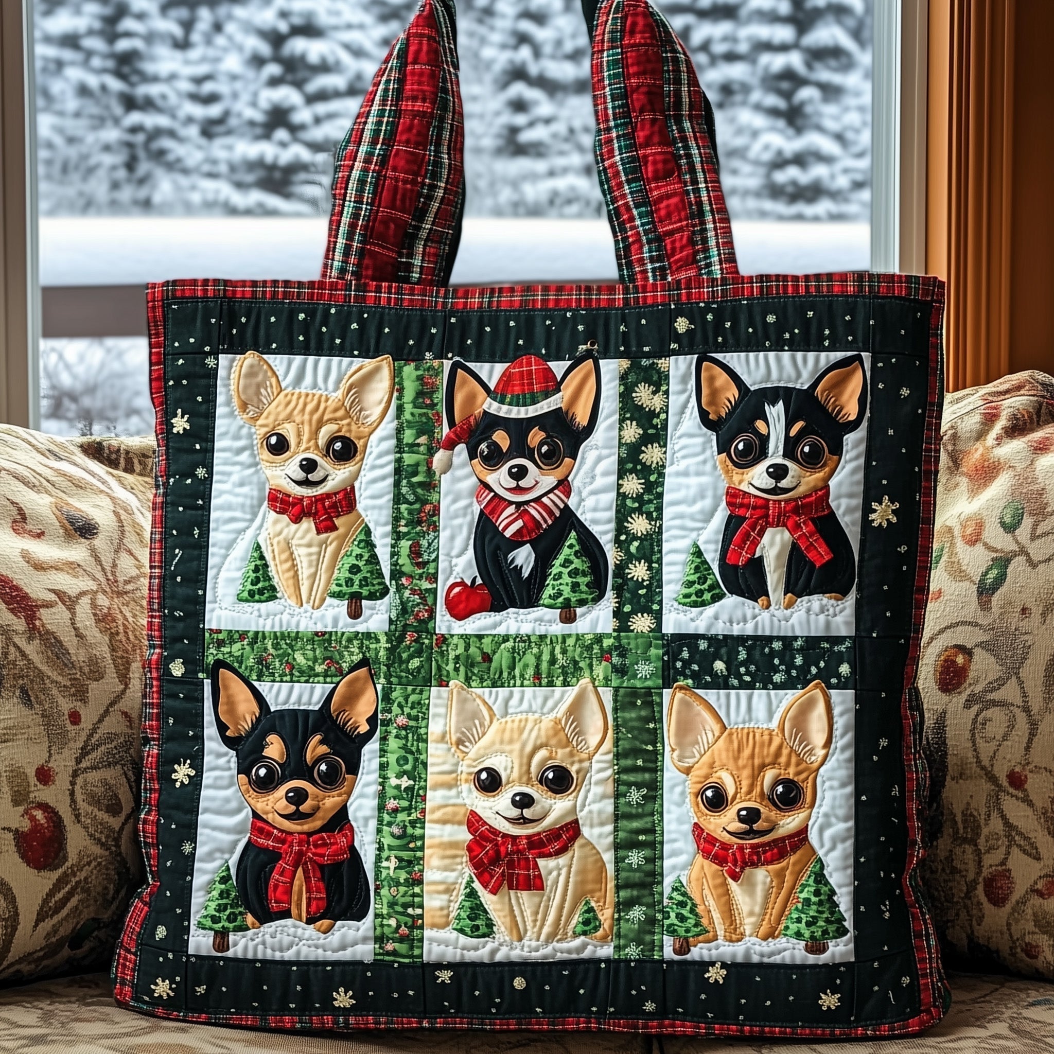 Chihuahua Quilted Tote Bag GFTOMA4620