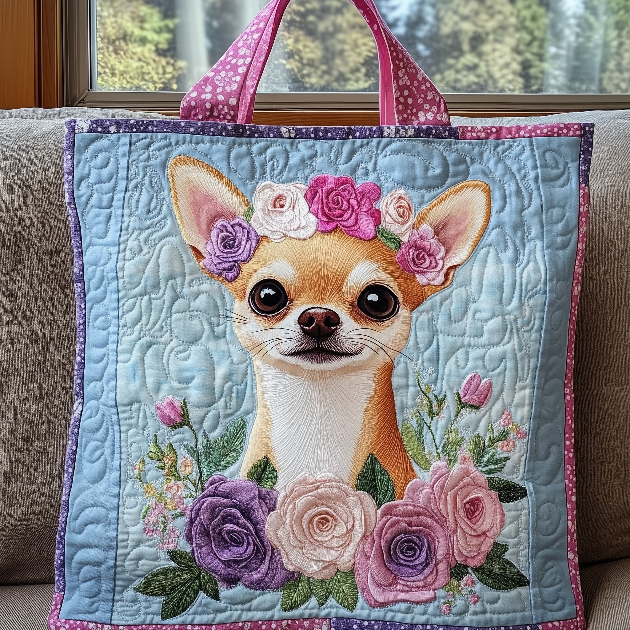 Chihuahua Quilted Tote Bag GFTOMA4624