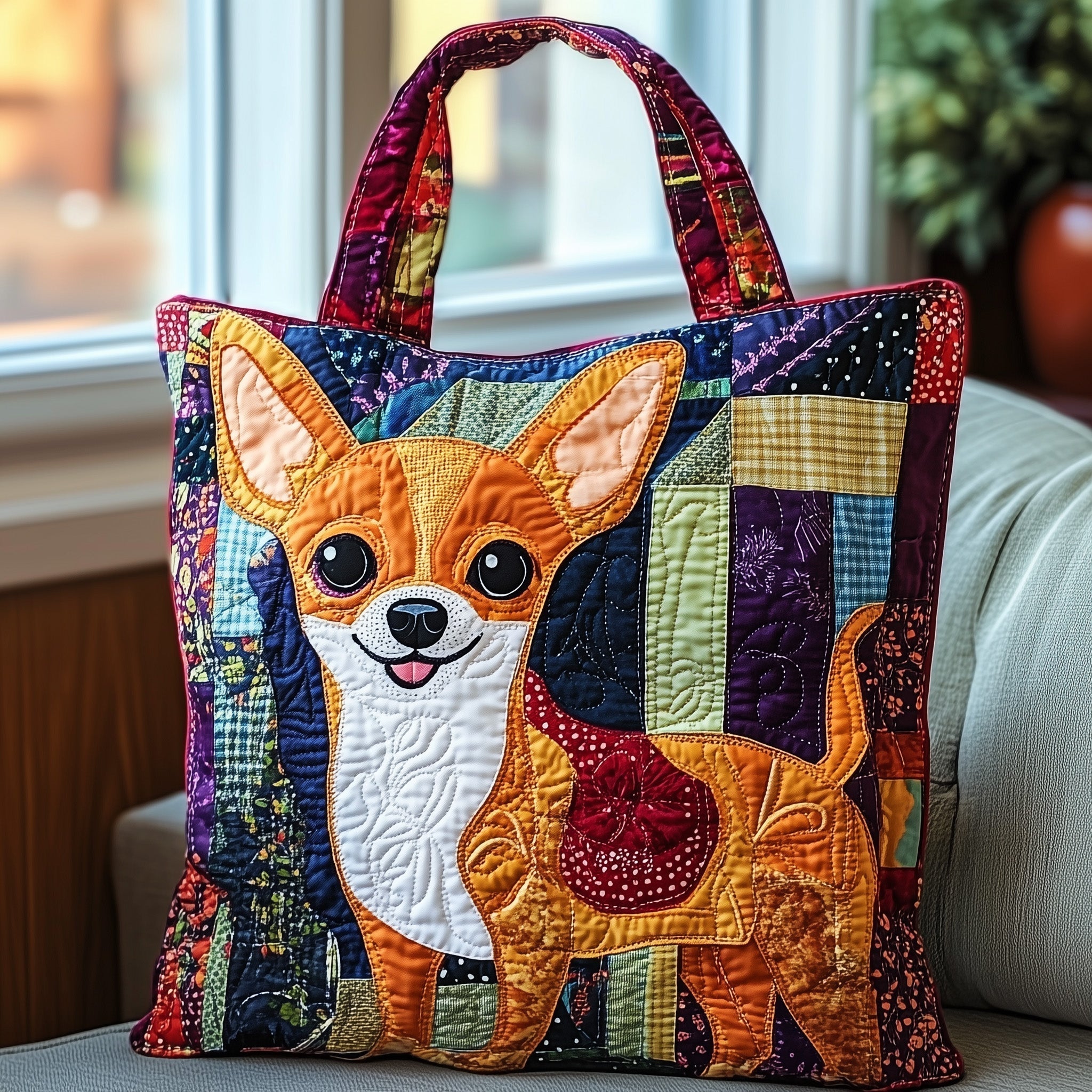 Chihuahua Quilted Tote Bag GFTOMA4627