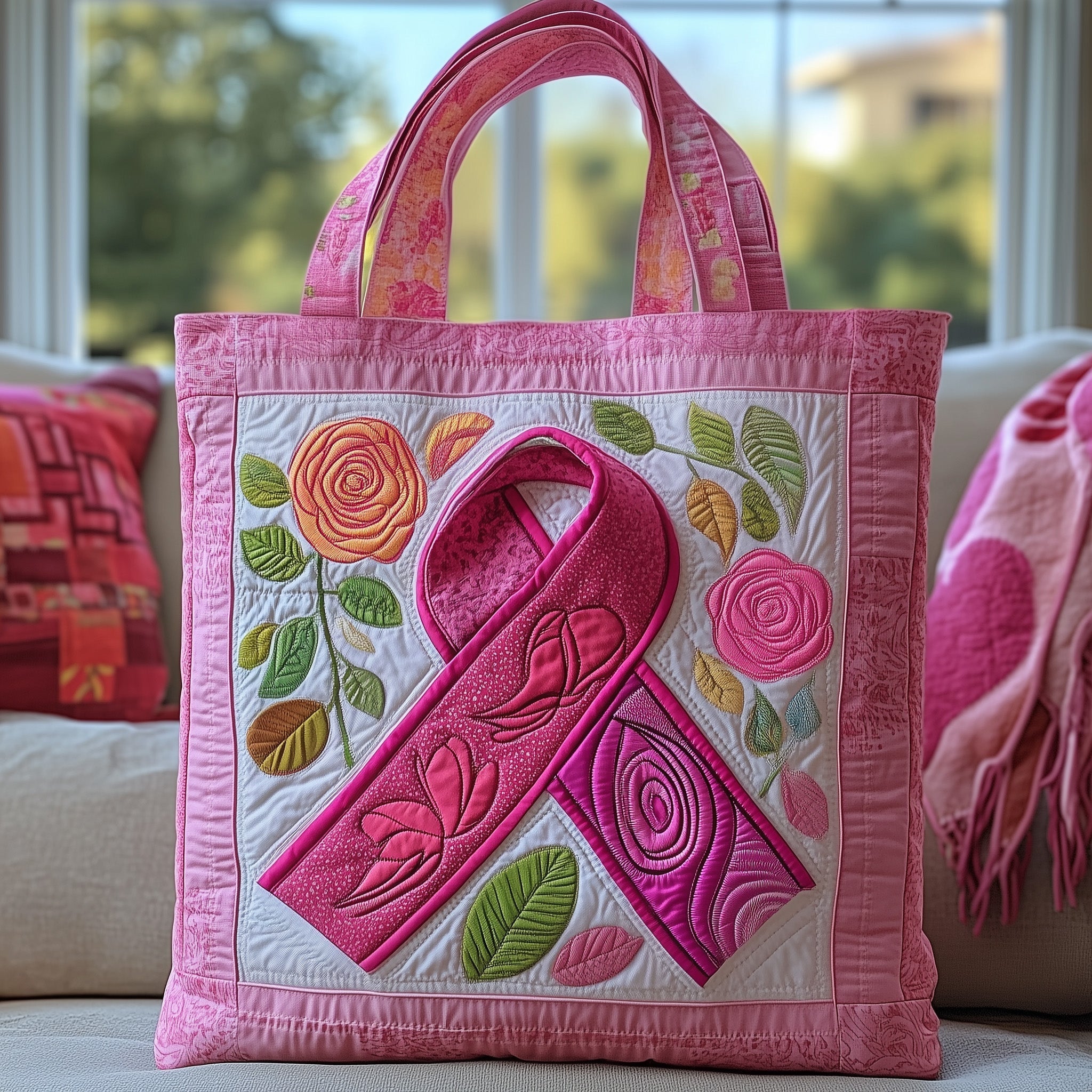 Pink Pride Quilted Tote Bag GFTOMA4633